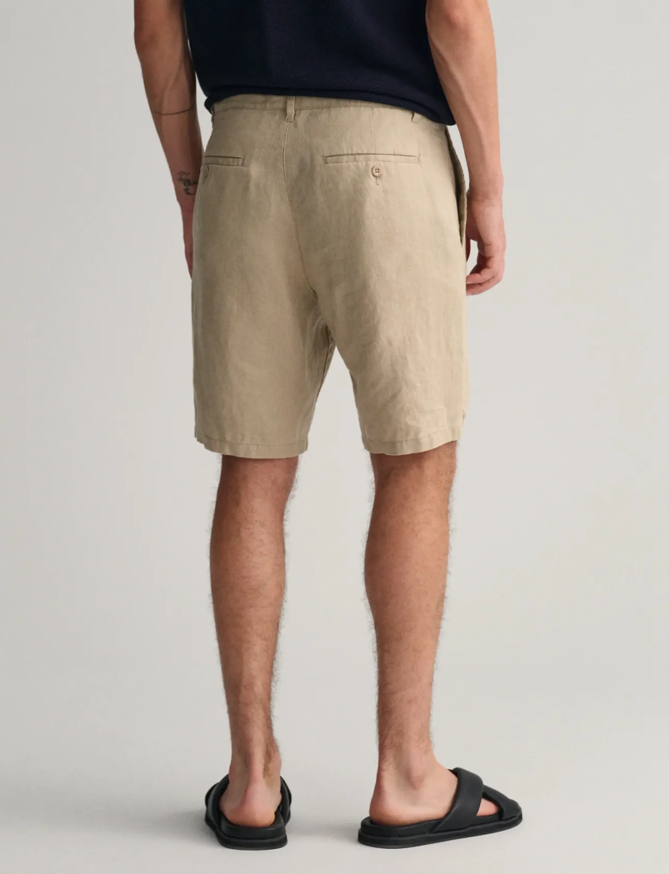 GANT - RELAXED LINEN DS SHORTS - concrete beige - 3