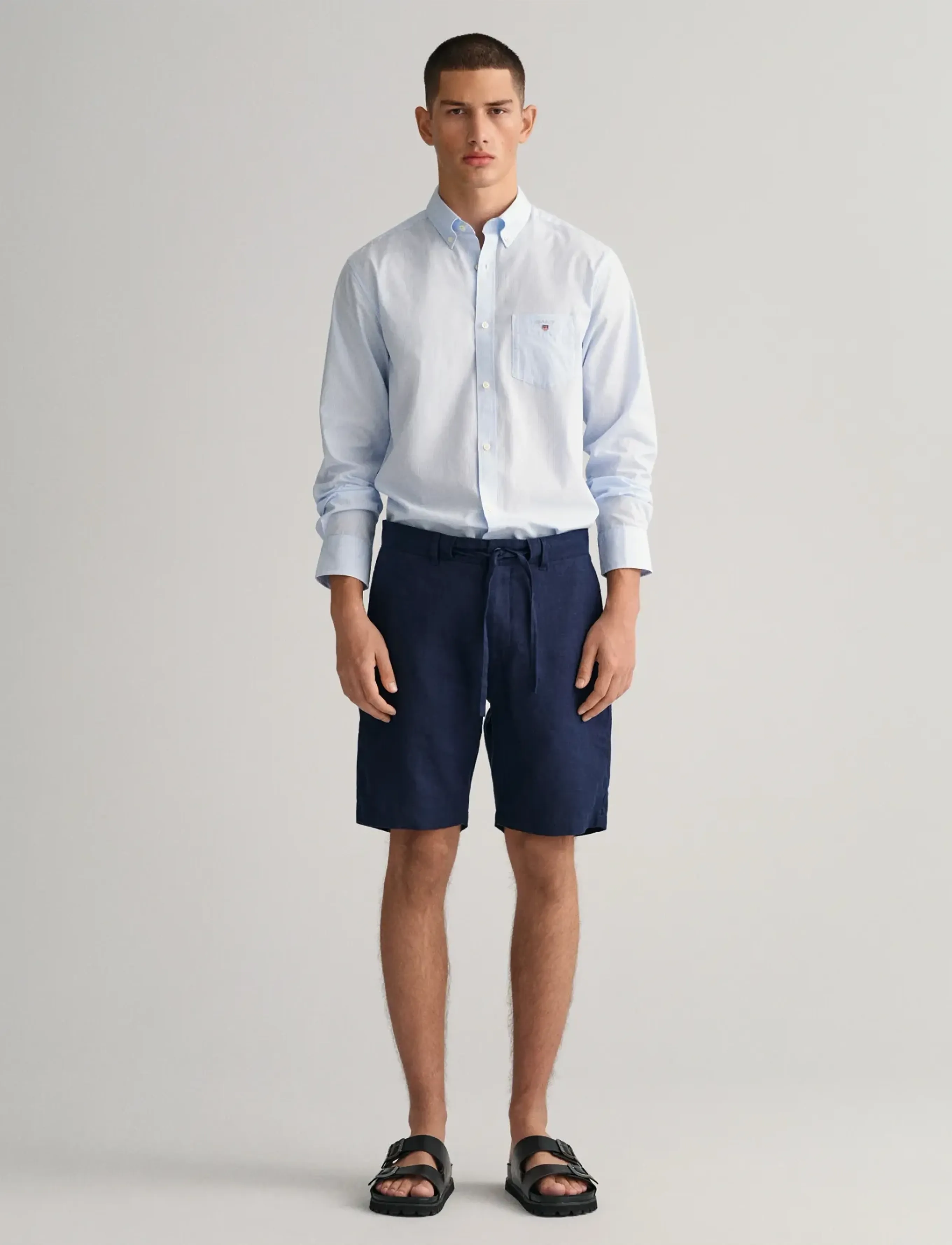 GANT - RELAXED LINEN DS SHORTS - marine - 4