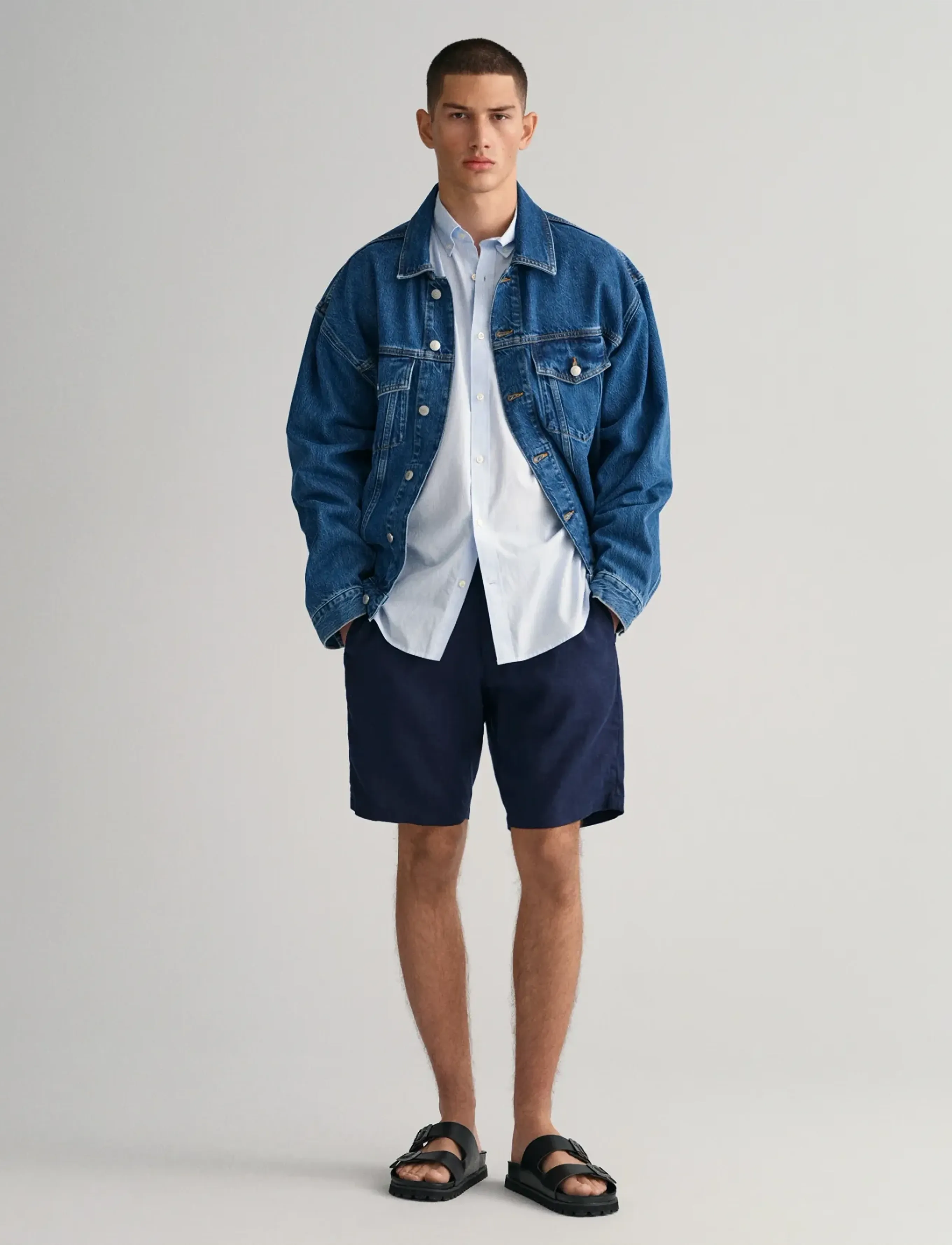 GANT - RELAXED LINEN DS SHORTS - marine - 5