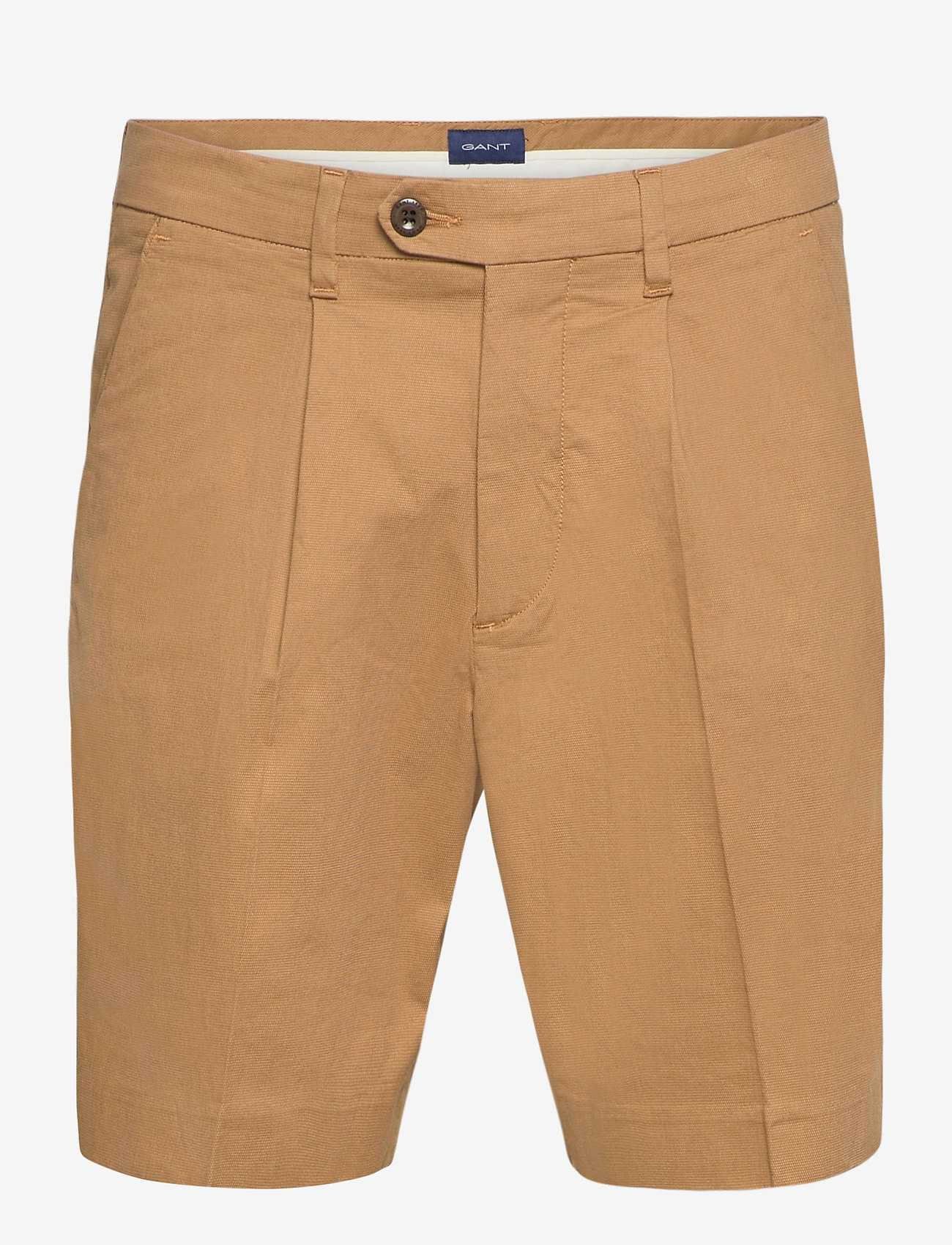 GANT - D1. STRUCTURED COTTON PLEAT SHORTS - clay - 0