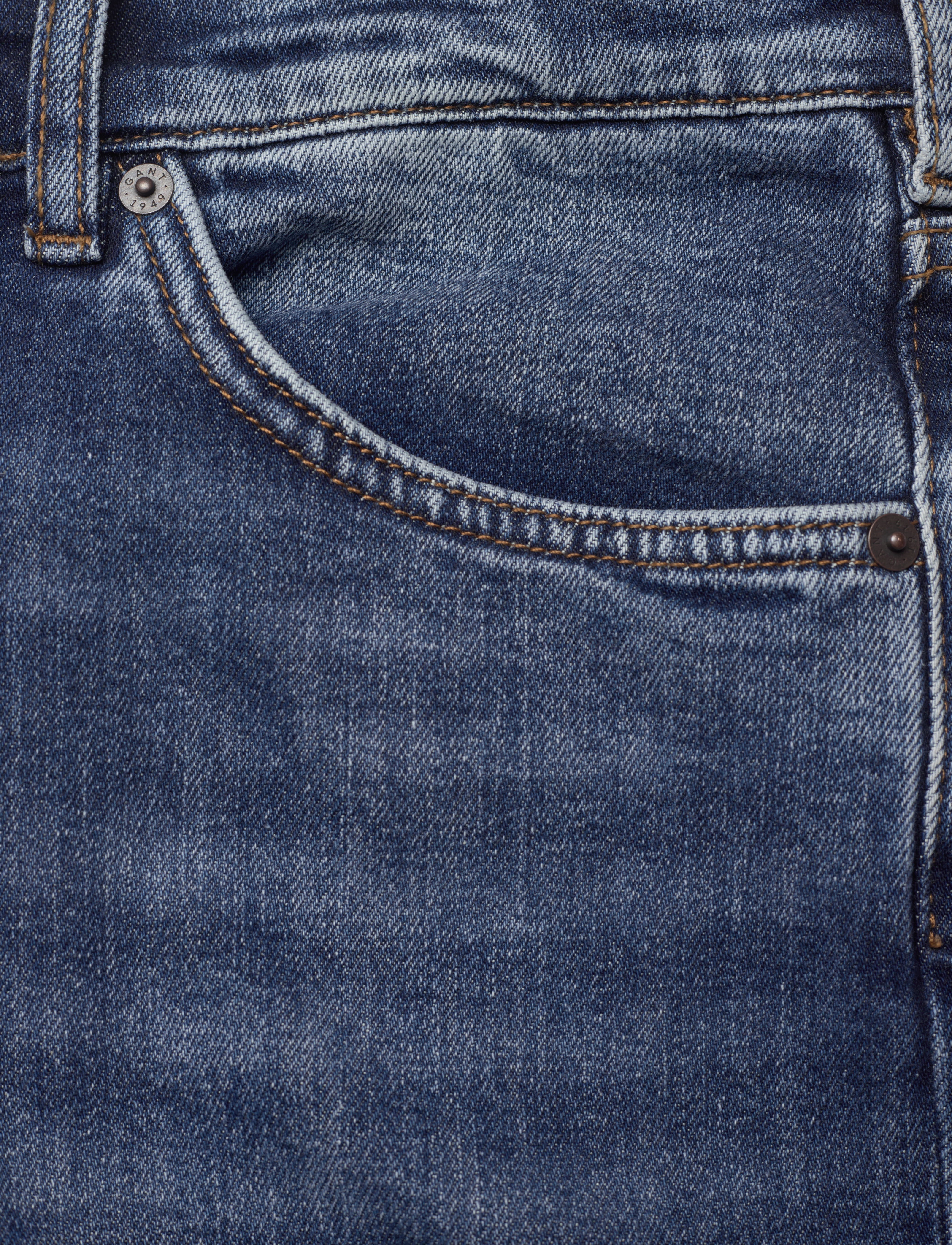 GANT - ARLEY GANT JEANS SHORTS - mid blue broken in - 2