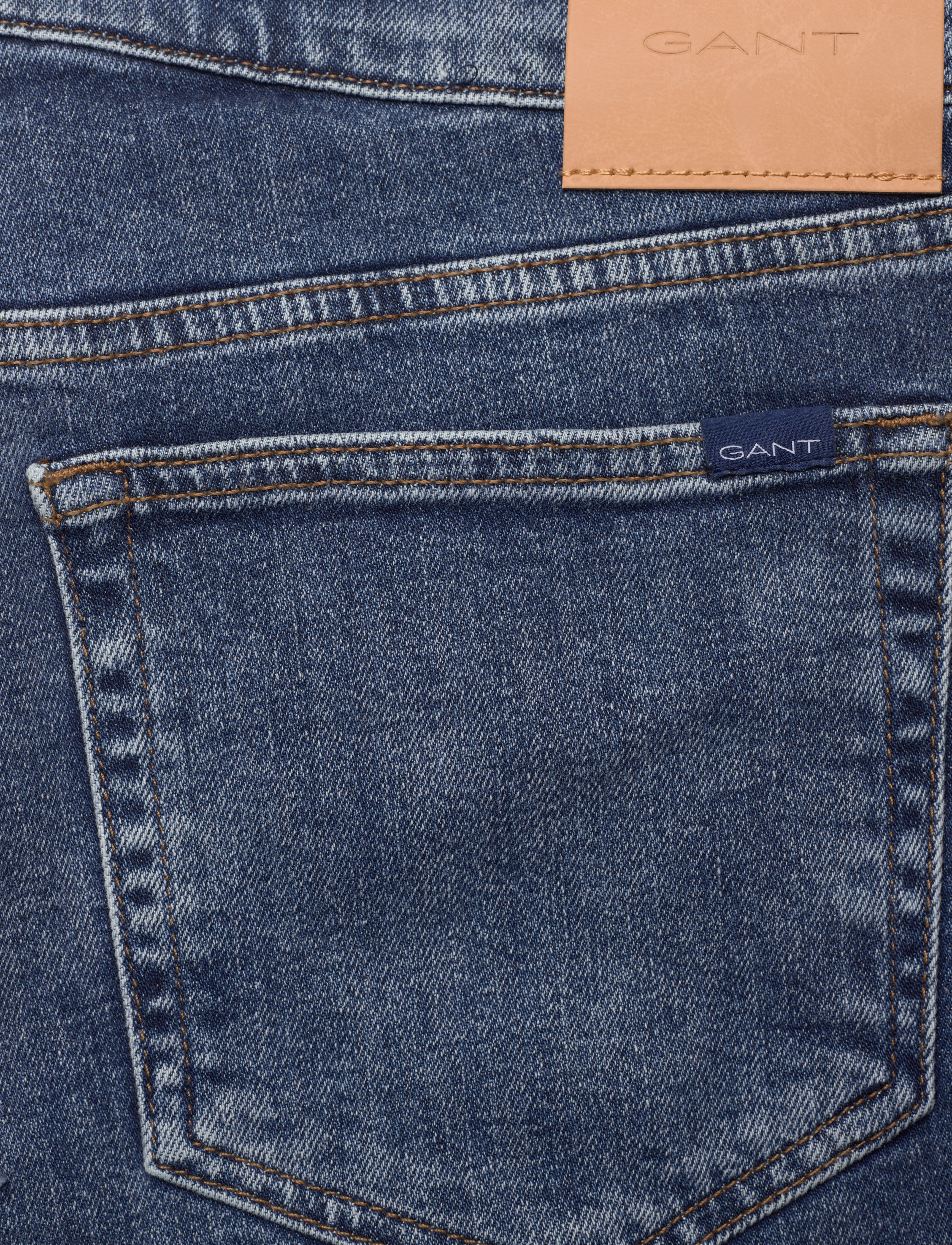GANT - ARLEY GANT JEANS SHORTS - mid blue broken in - 4