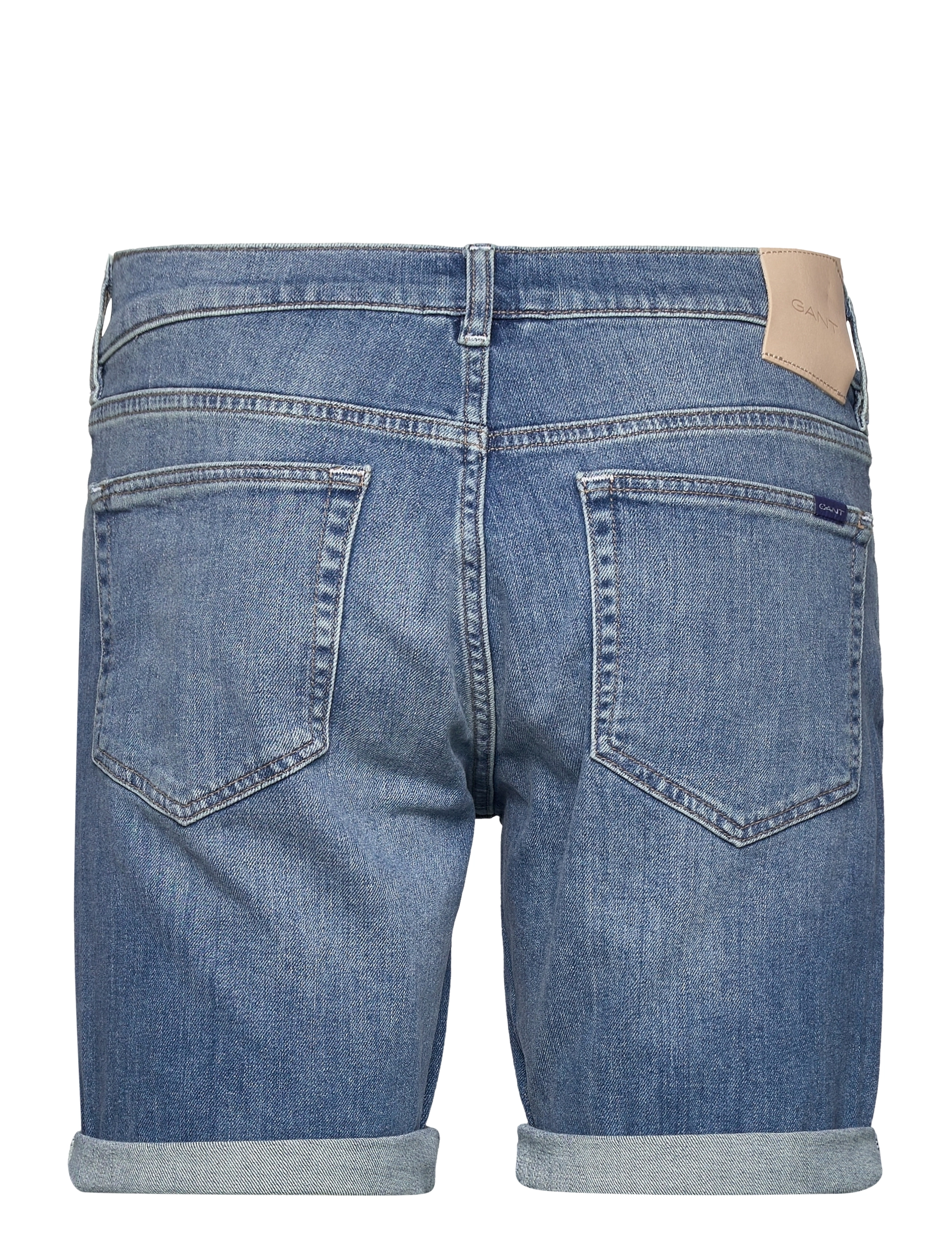 GANT - ARLEY GANT JEANS SHORTS - mid blue worn in - 1