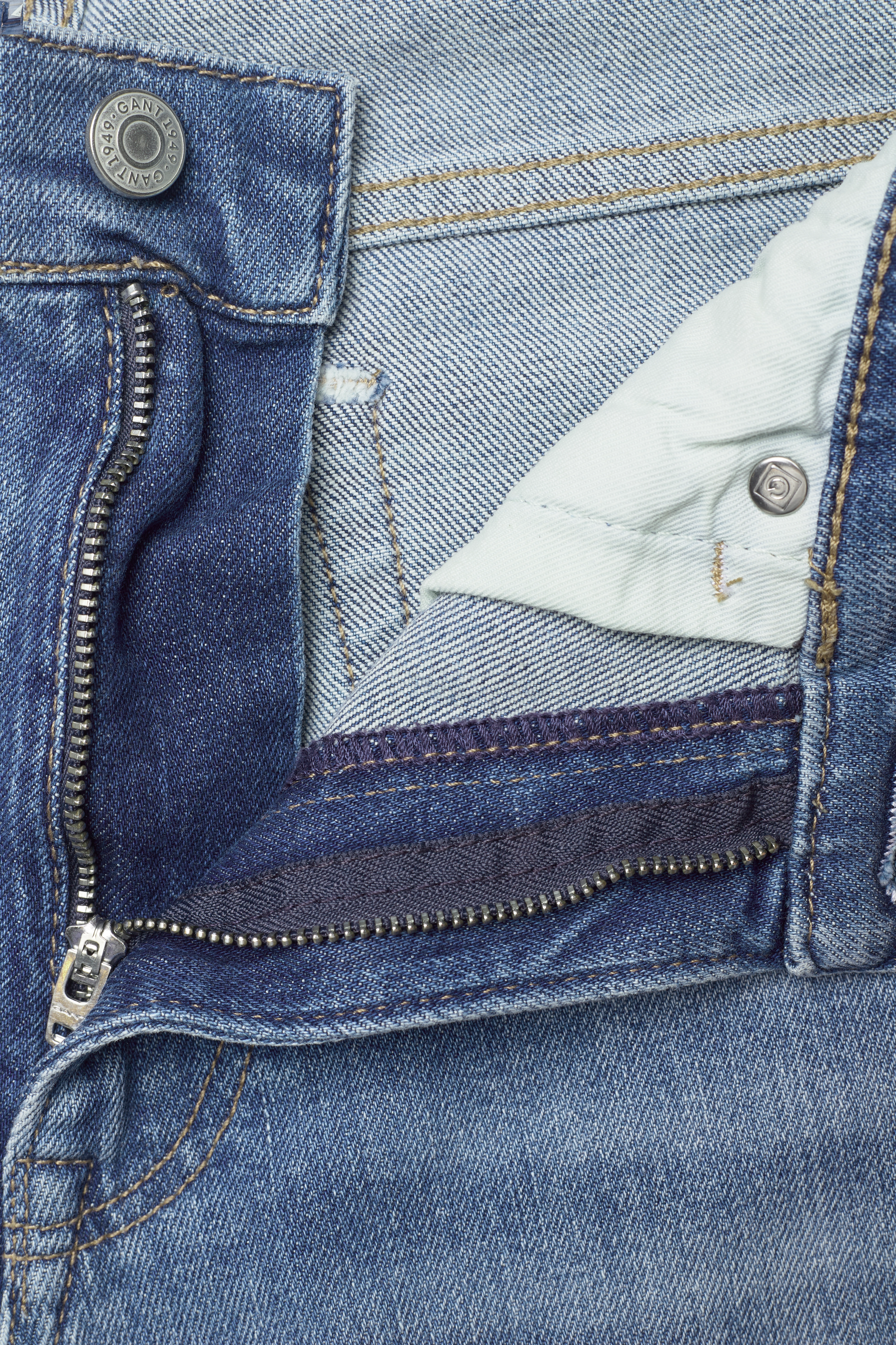 GANT - ARLEY GANT JEANS SHORTS - mid blue worn in - 3
