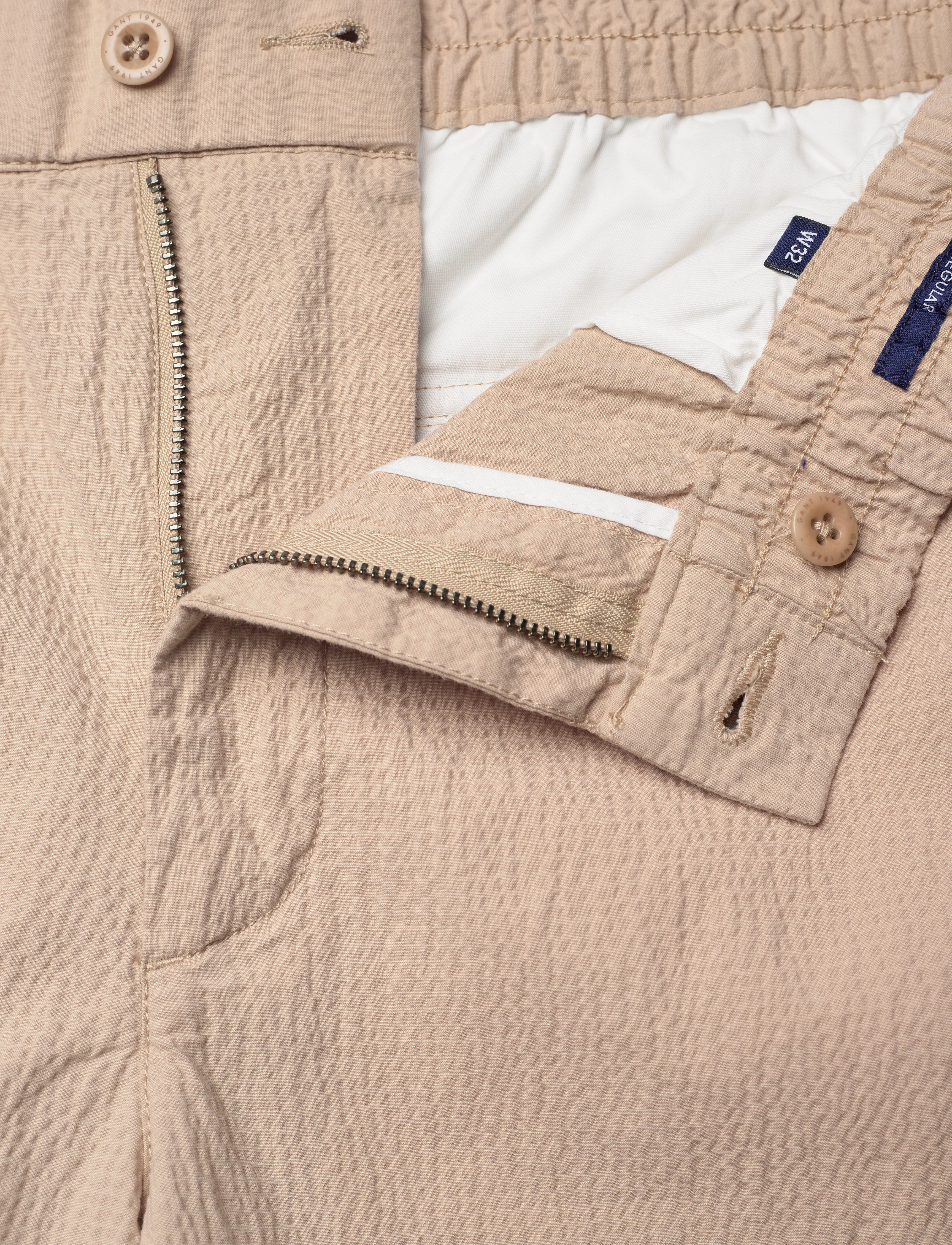 GANT - SEERSUCKER SHORTS - dry sand - 3