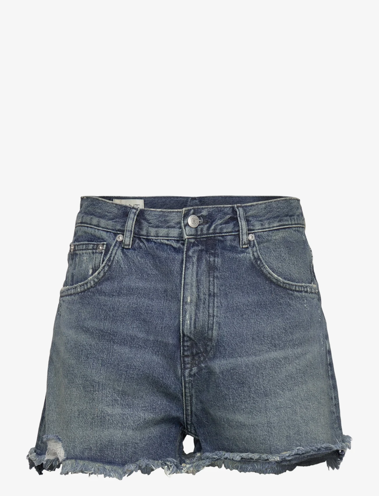 GANT - RAW HEM JEANS SHORTS - džinsa šorti - semi light blue worn in - 0