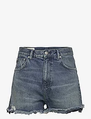 GANT - RAW HEM JEANS SHORTS - jeansowe szorty - semi light blue worn in - 0