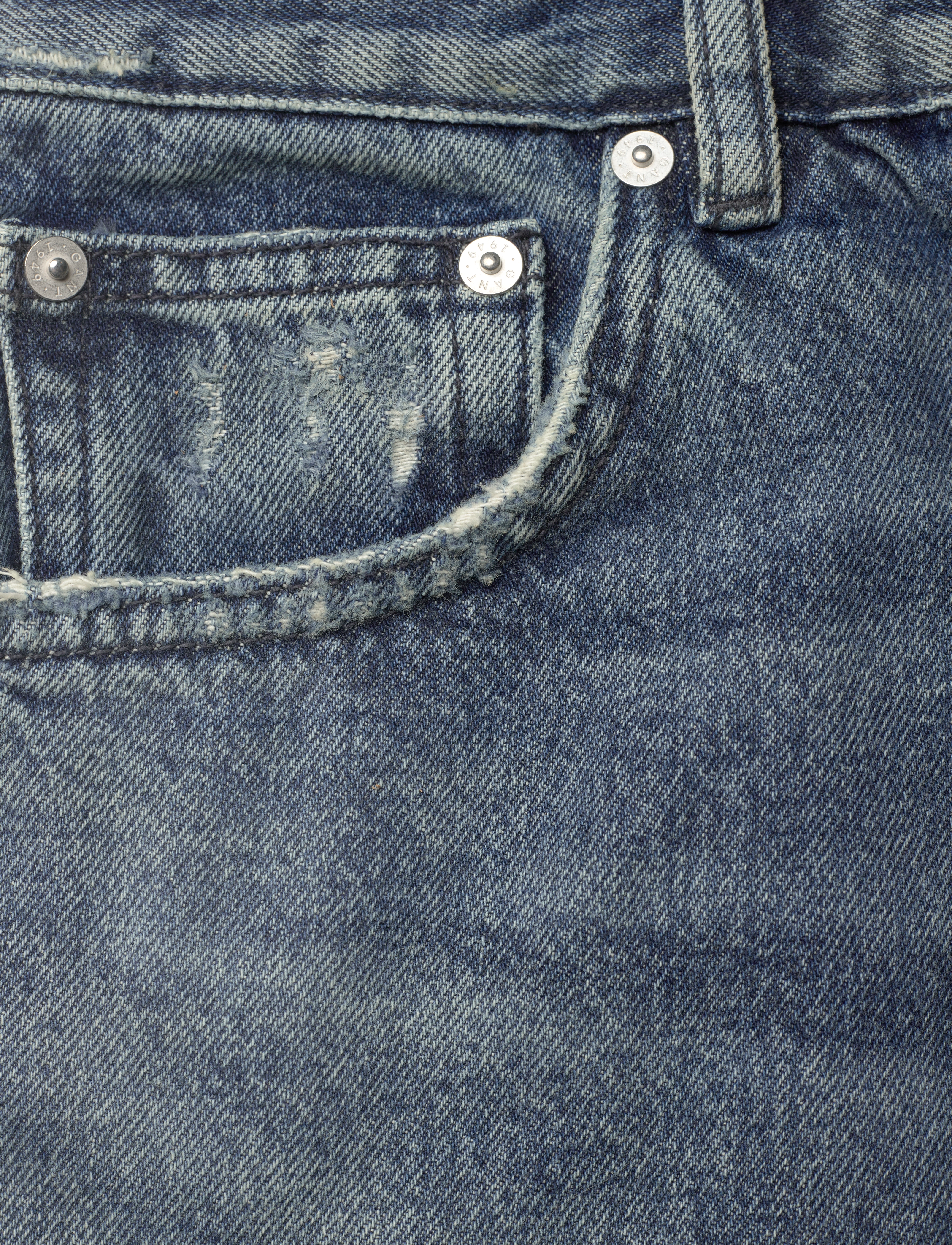 Gant - RAW HEM JEANS SHORTS - denimshorts - semi light blue worn in - 2