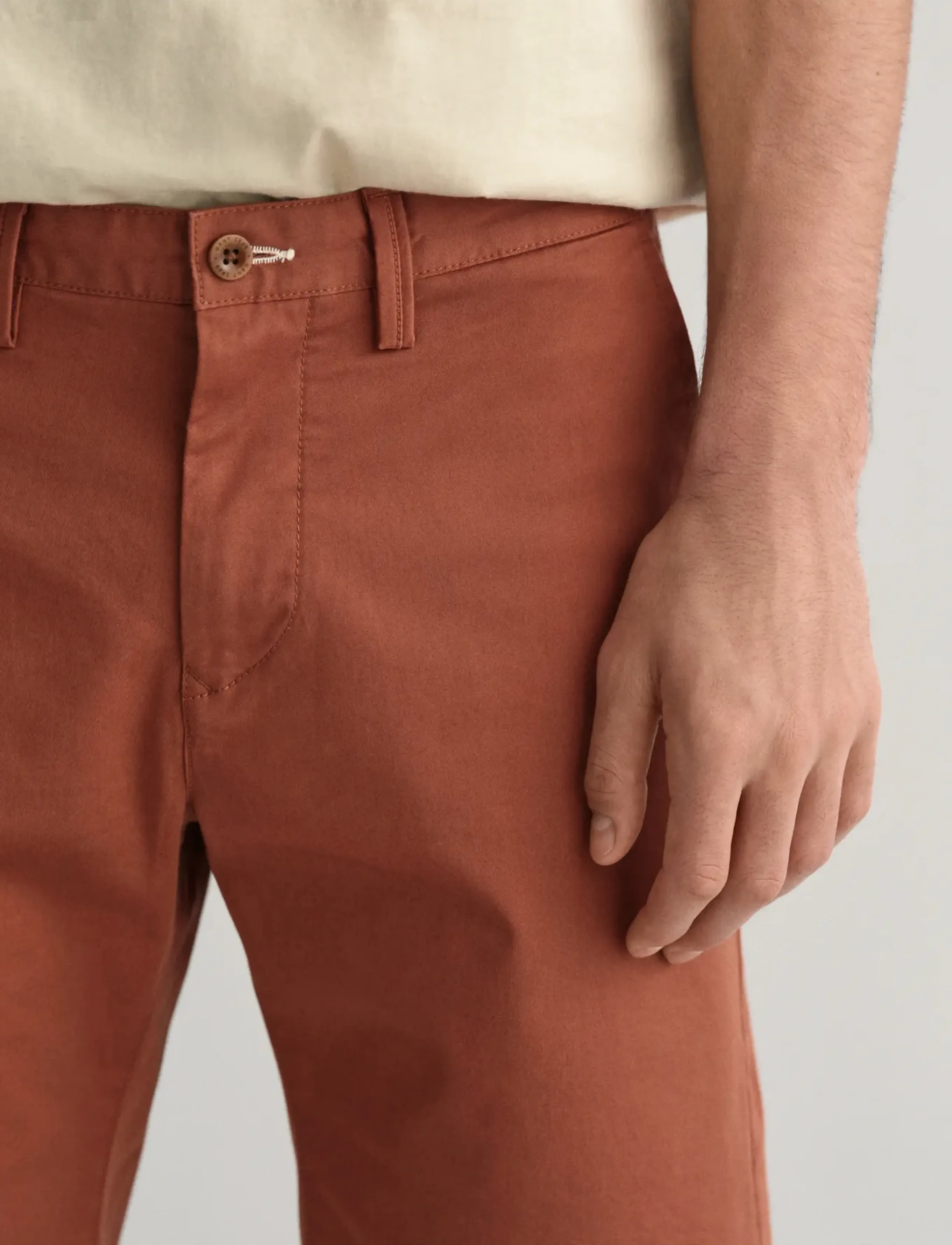 Gant - SLIM TWILL SHORTS - syrup brown - 4