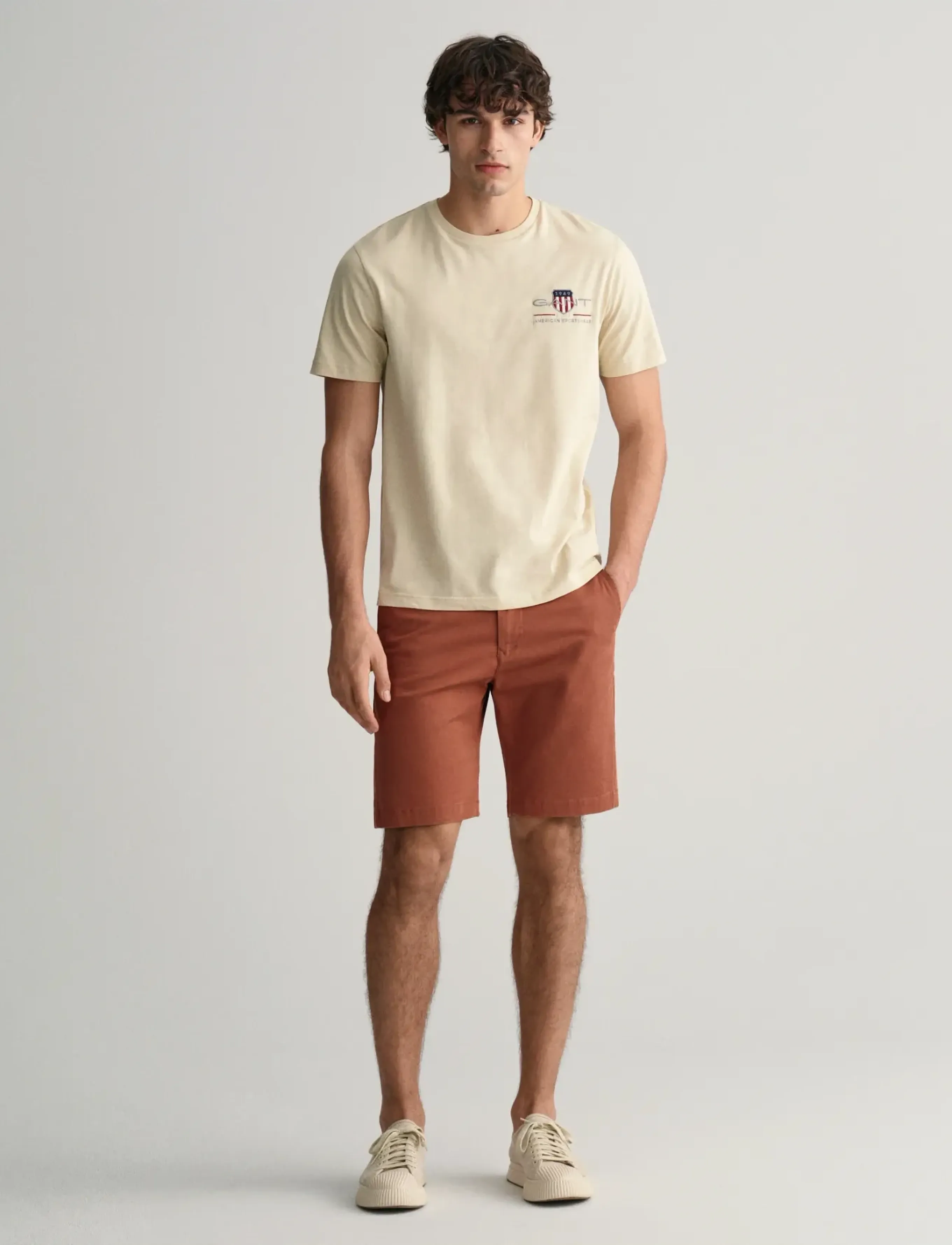 Gant - SLIM TWILL SHORTS - syrup brown - 5
