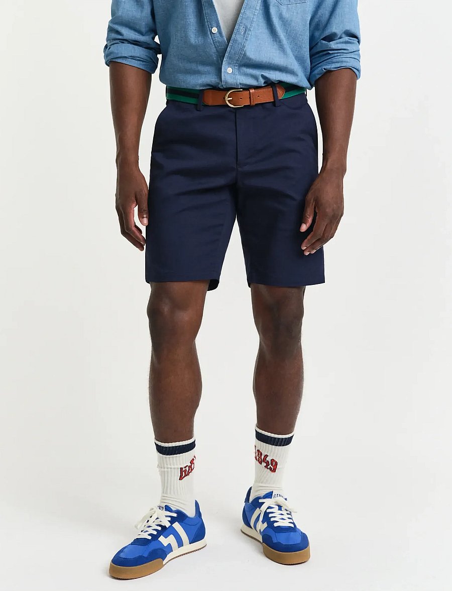 Gant - SLIM SPORTS SHORTS - hversdagsstuttbuxur - evening blue - 0