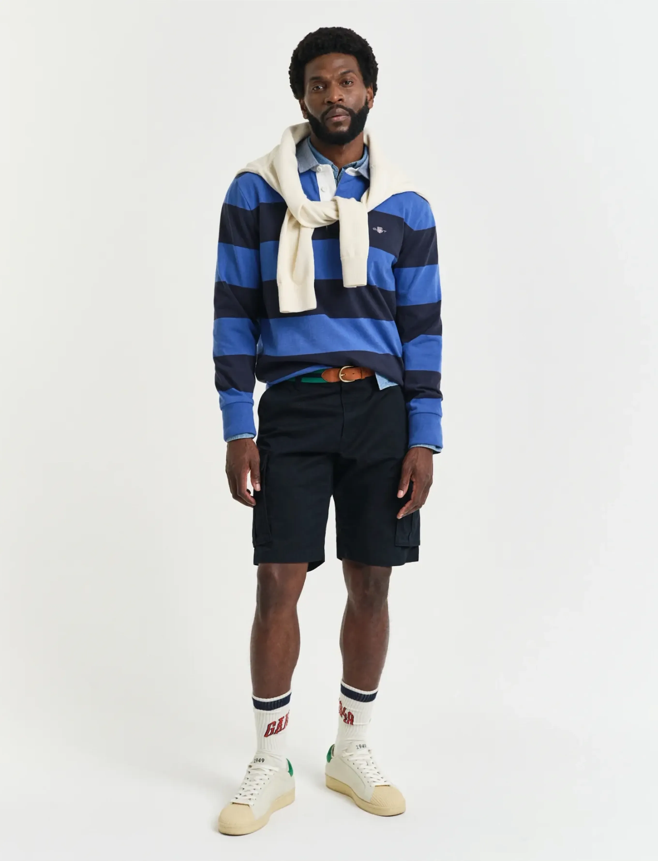 Gant - RELAXED TWILL CARGO SHORTS - cargo shorts - black - 4