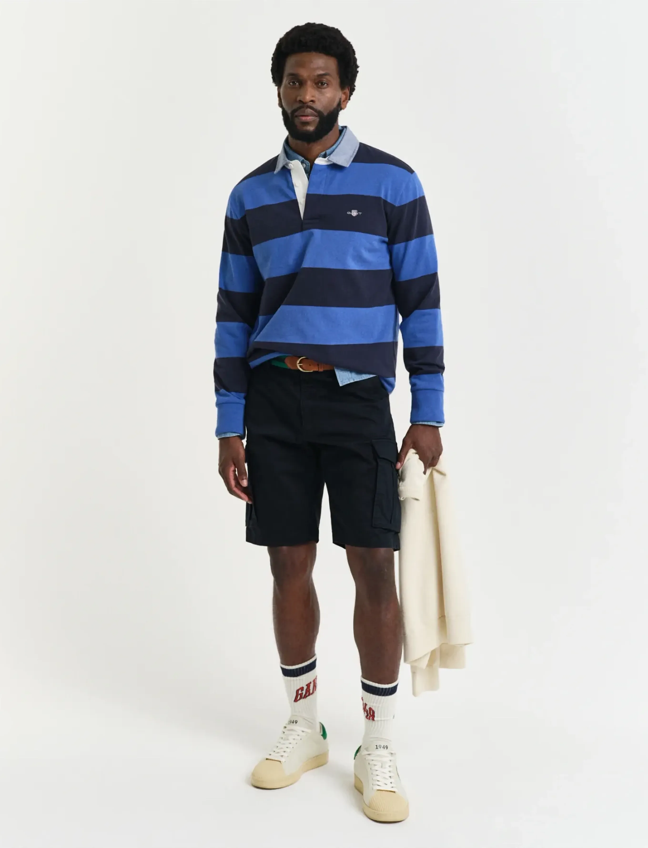 Gant - RELAXED TWILL CARGO SHORTS - cargo shorts - black - 5