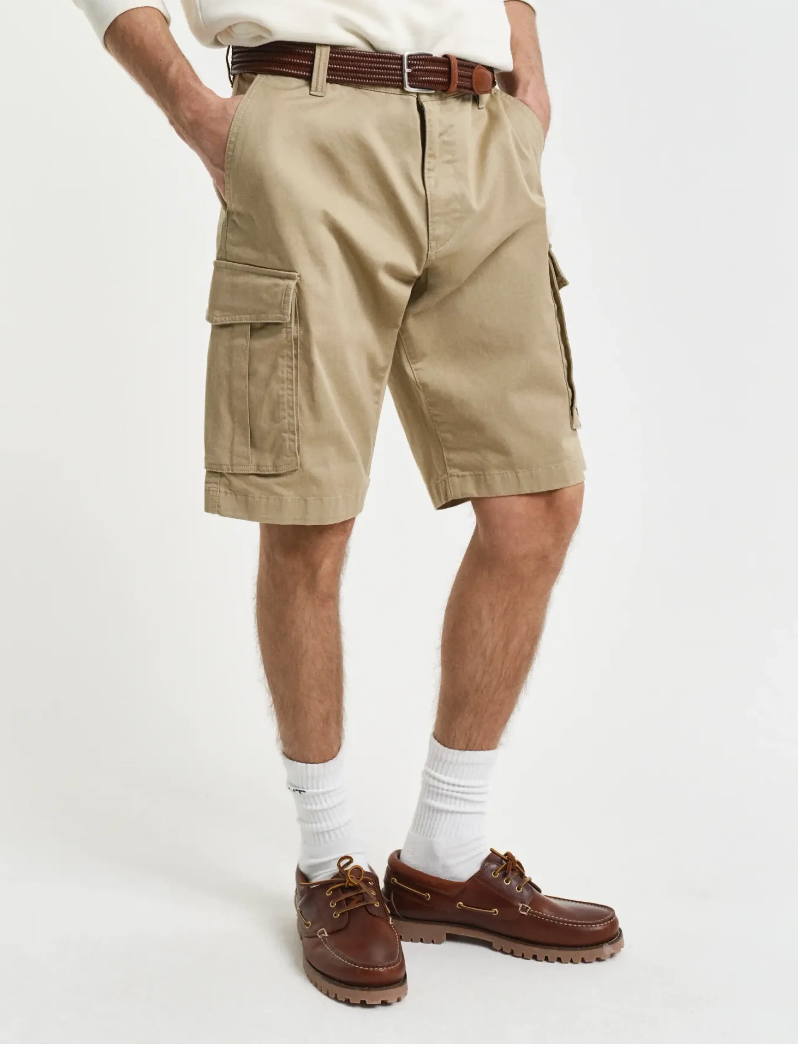 Gant - RELAXED TWILL CARGO SHORTS - cargo shorts - dark khaki - 0