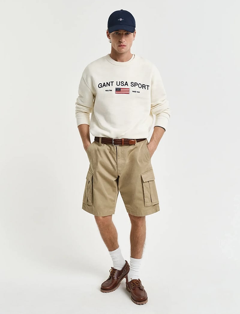 GANT - RELAXED TWILL CARGO SHORTS - cargo shorts - dark khaki - 4