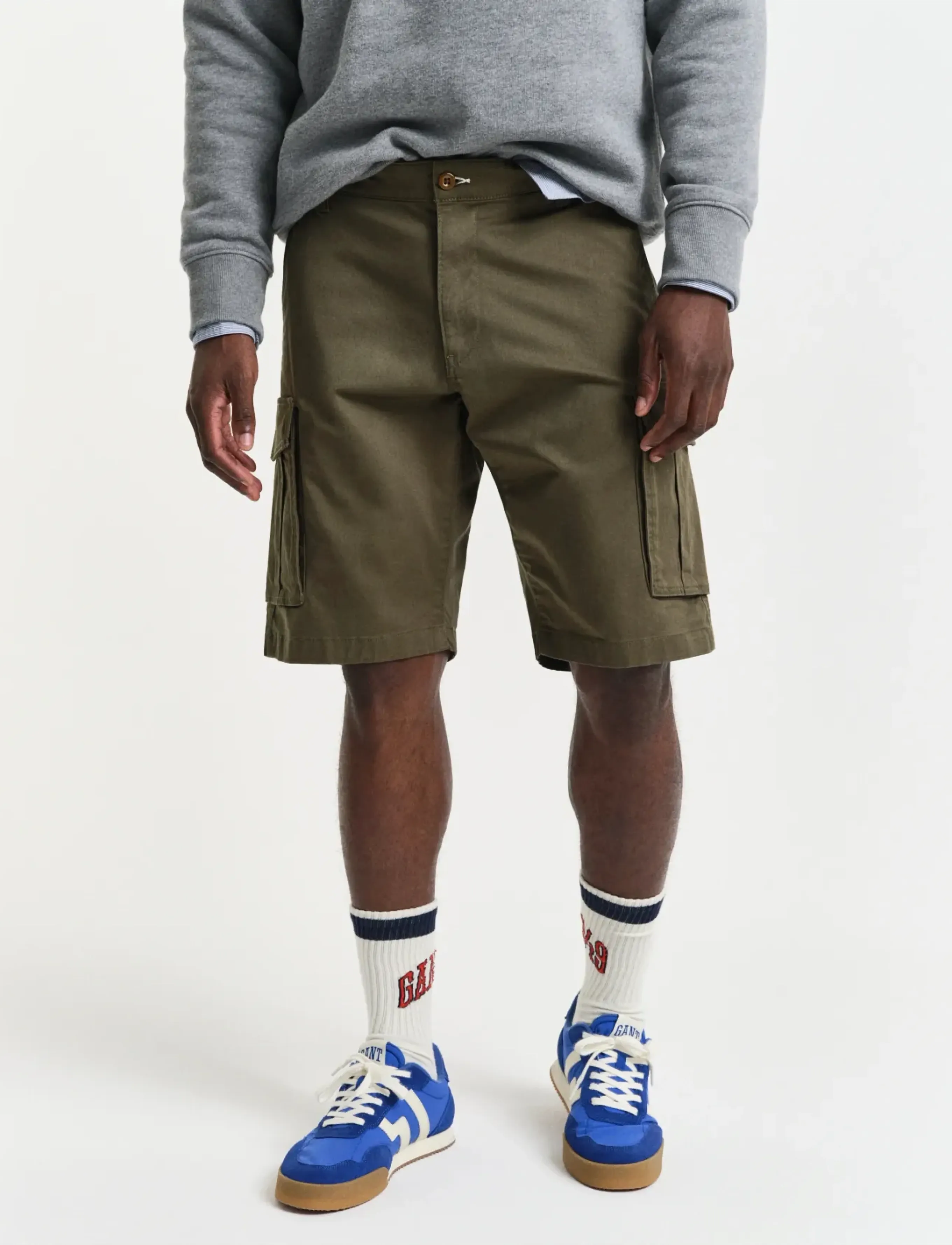 Gant Relaxed Twill Cargo Shorts, 31, Grün - Männerswear