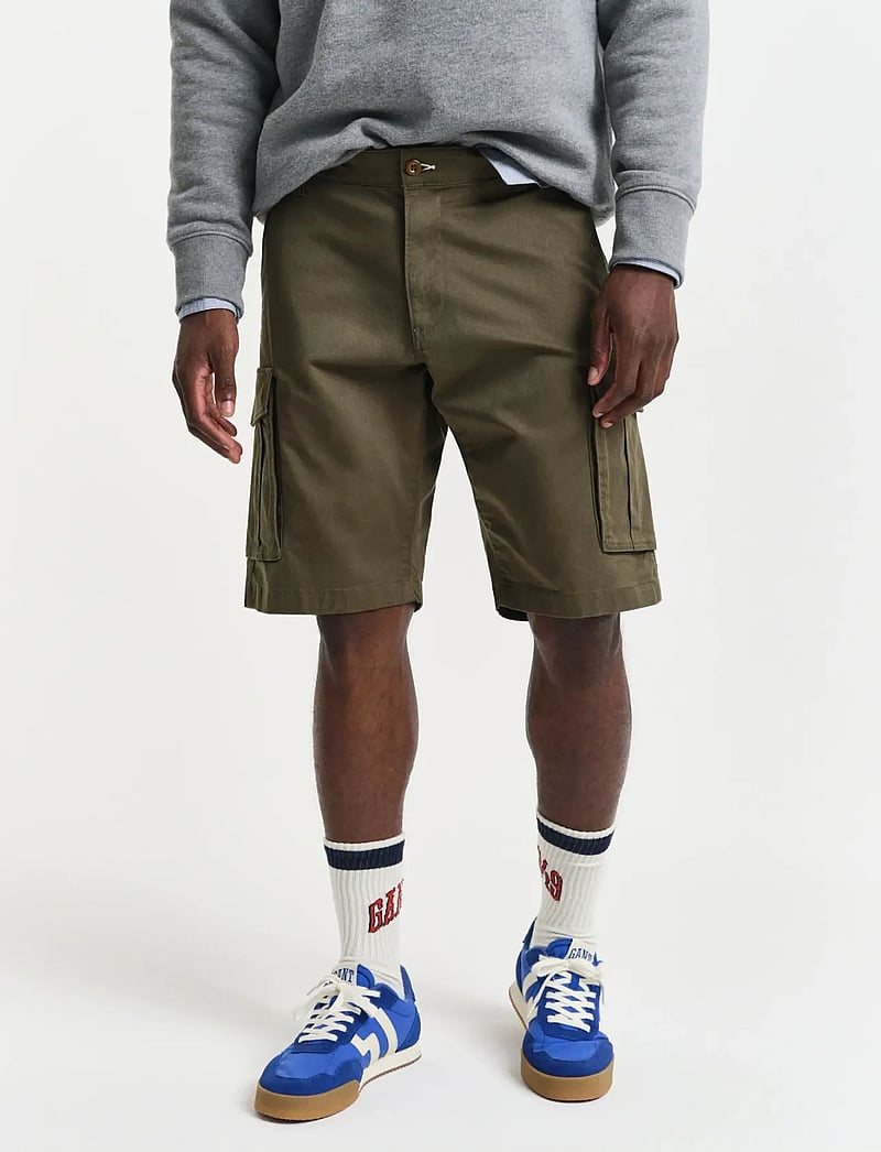 GANT - RELAXED TWILL CARGO SHORTS - cargo shorts - juniper green - 0