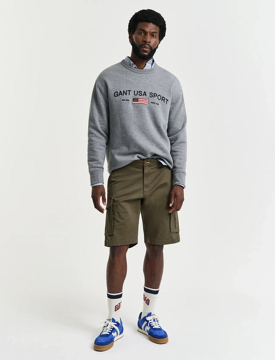 Gant - RELAXED TWILL CARGO SHORTS - lühikesed kargopüksid - juniper green - 4