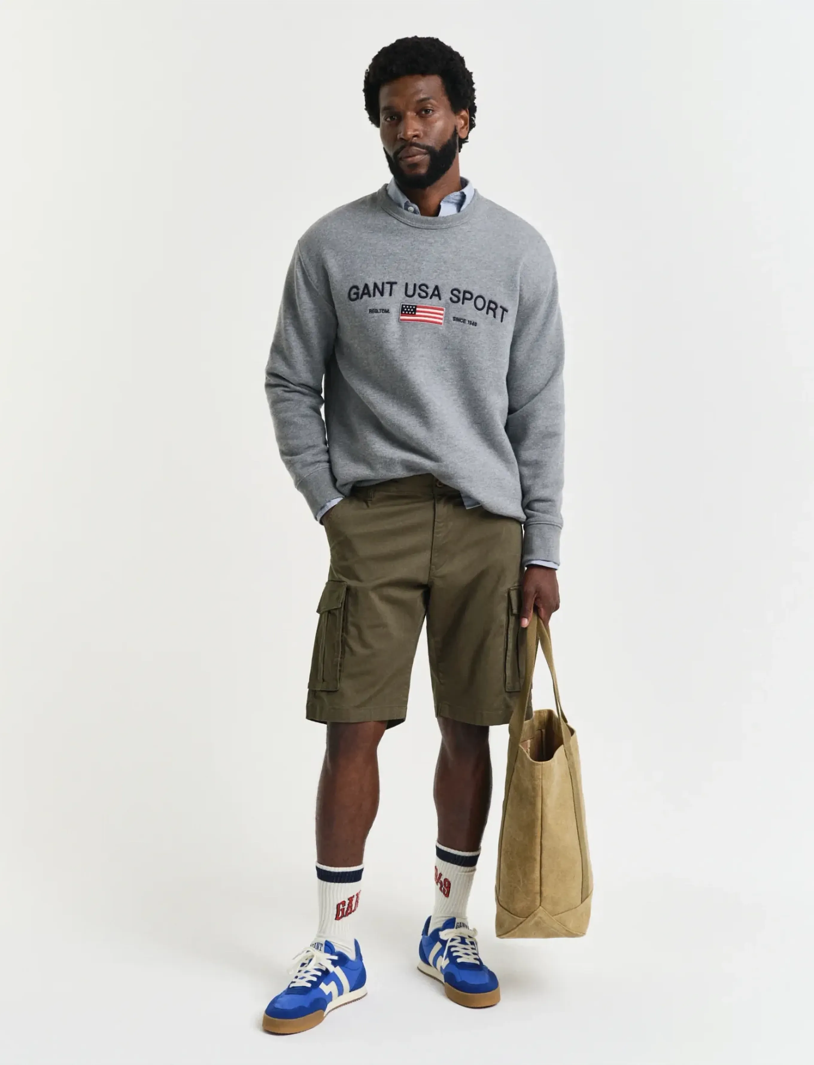 Gant - RELAXED TWILL CARGO SHORTS - lühikesed kargopüksid - juniper green - 5