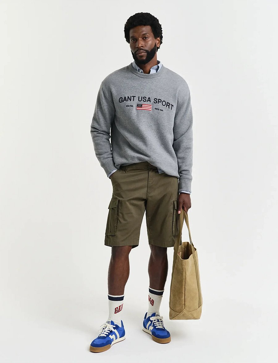 Gant - RELAXED TWILL CARGO SHORTS - lühikesed kargopüksid - juniper green - 5