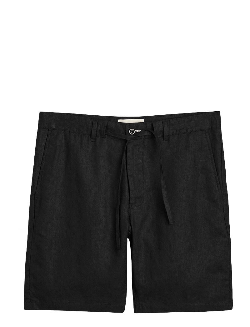 GANT - RELAXED LINEN DS SHORTS - linneshorts - black - 1