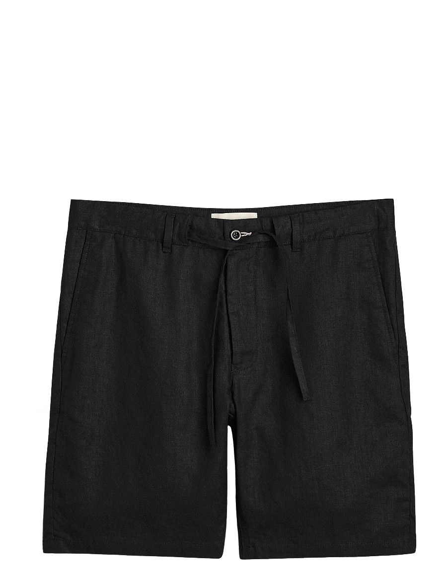 Gant - RELAXED LINEN DS SHORTS - leinen-shorts - black - 1