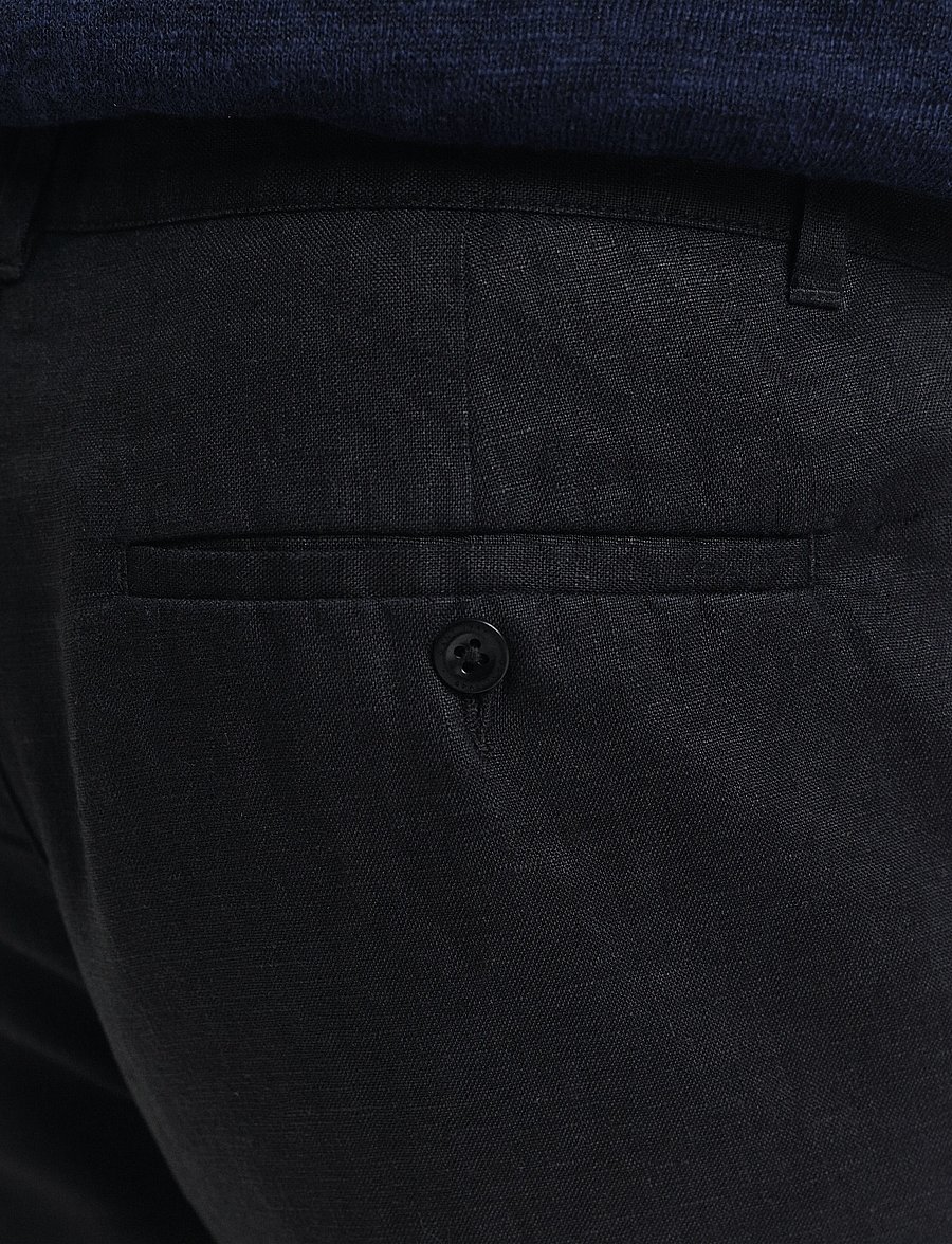 Gant - RELAXED LINEN DS SHORTS - leinen-shorts - black - 3