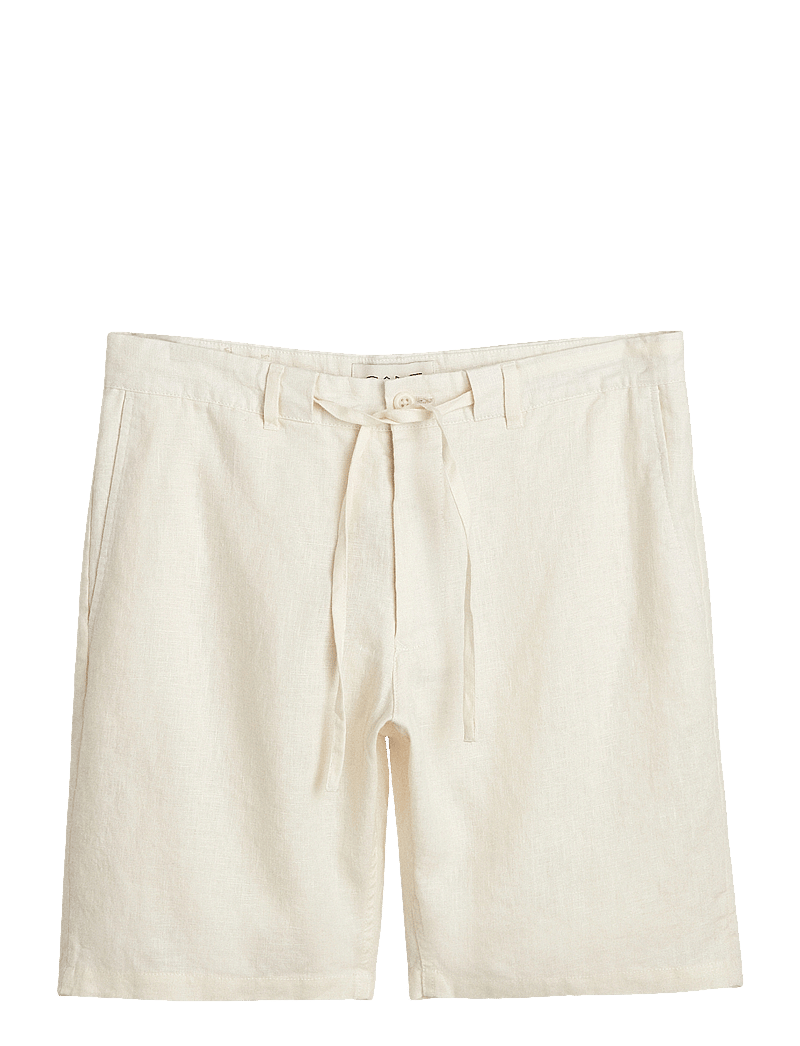 GANT - RELAXED LINEN DS SHORTS - linased lühikesed püksid - cream - 1
