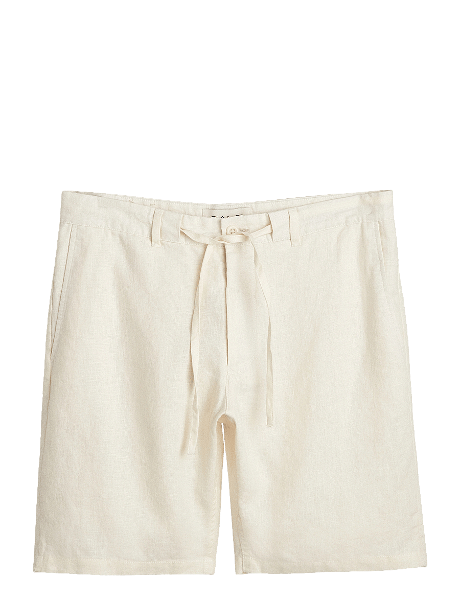 Gant - RELAXED LINEN DS SHORTS - leinen-shorts - cream - 1