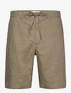 RELAXED LINEN DS SHORTS - DRIED CLAY