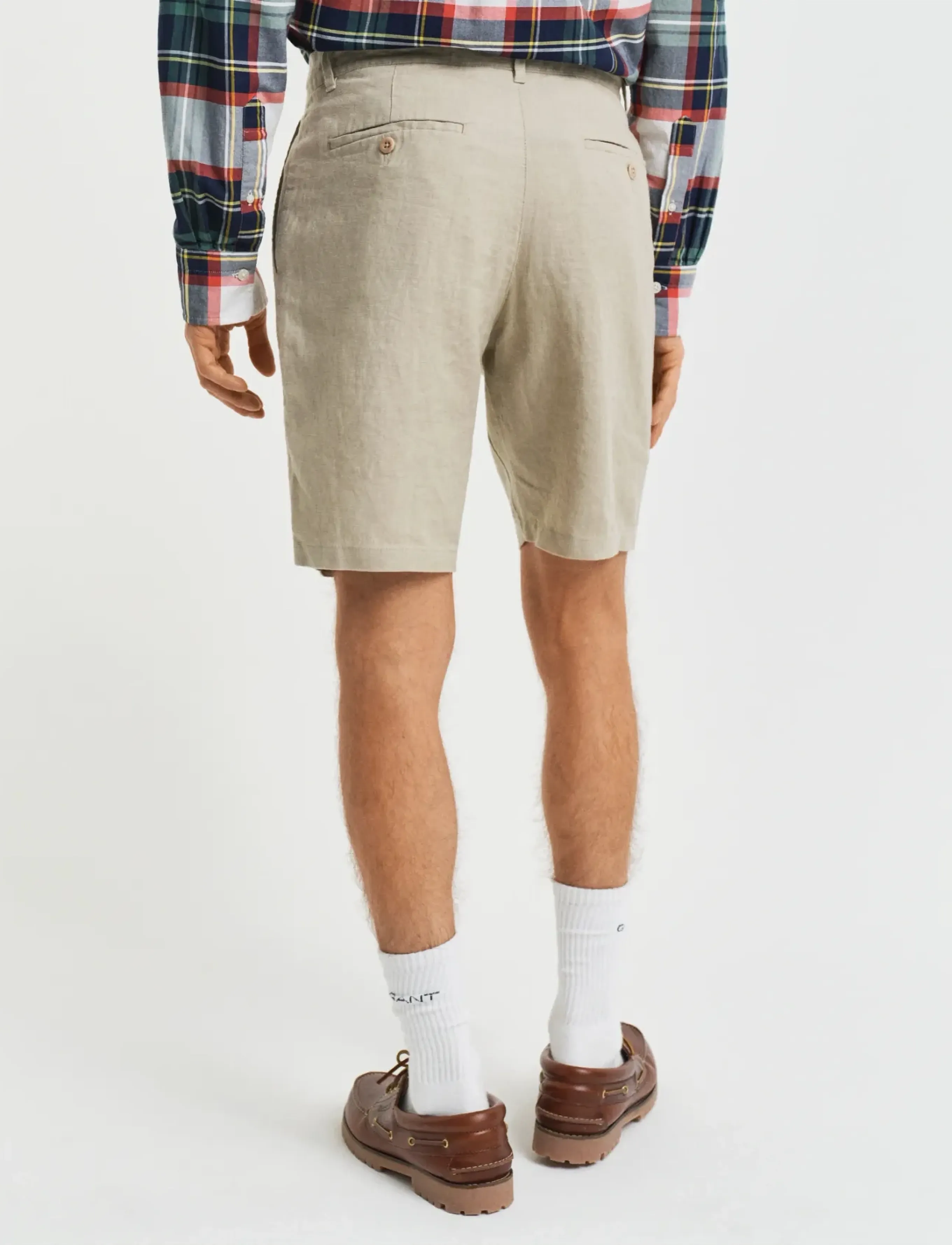 Gant - RELAXED LINEN DS SHORTS - linased lühikesed püksid - dry sand - 3