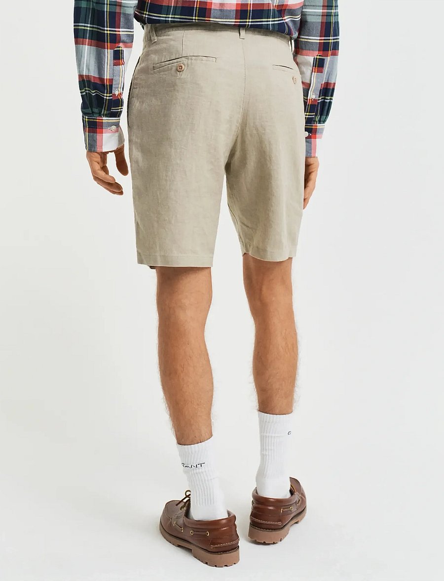 Gant - RELAXED LINEN DS SHORTS - leinen-shorts - dry sand - 3