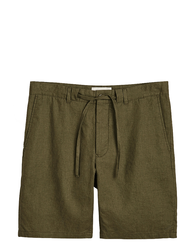 GANT - RELAXED LINEN DS SHORTS - hørshorts - juniper green - 1