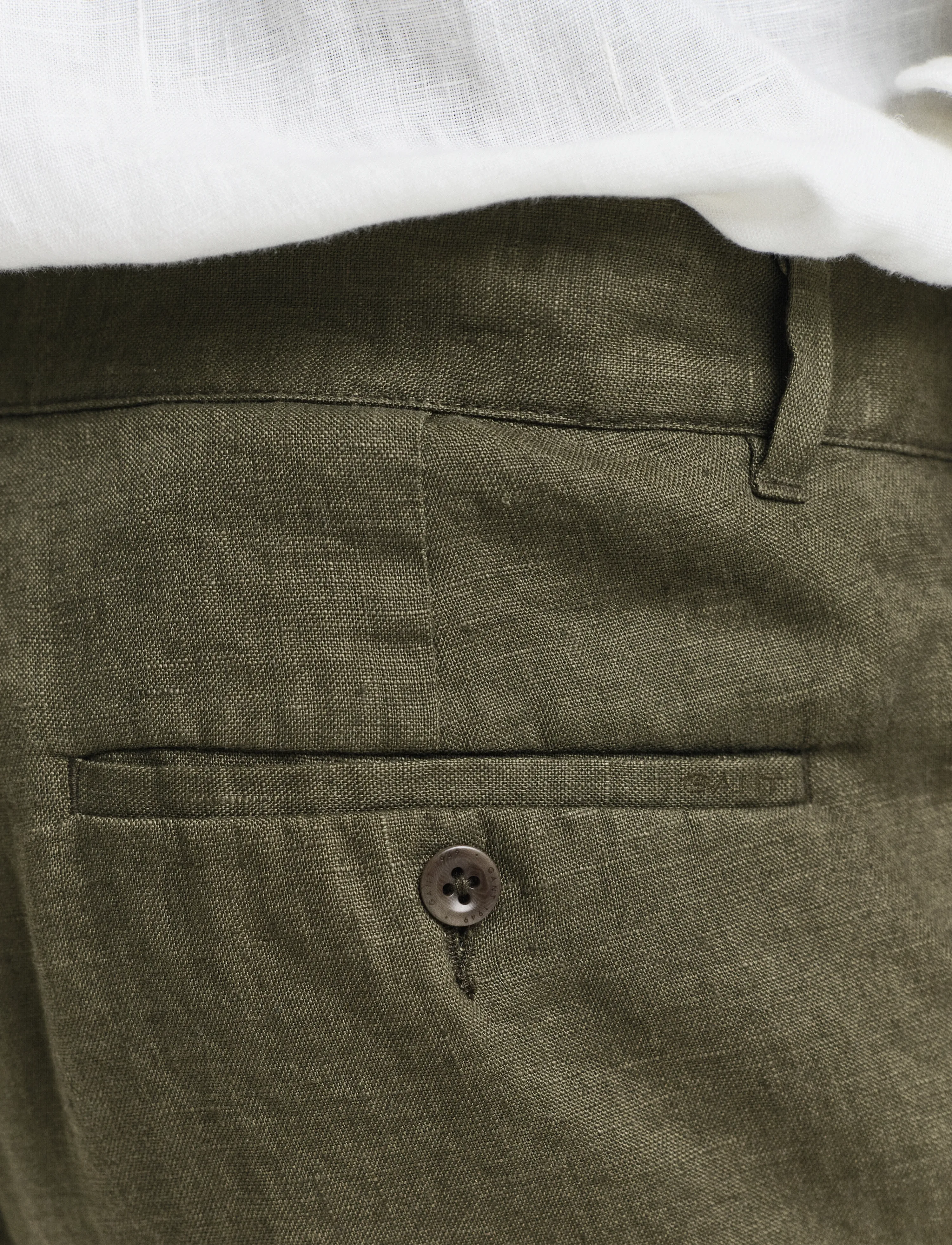 Gant - RELAXED LINEN DS SHORTS - vacation essentials - juniper green - 3