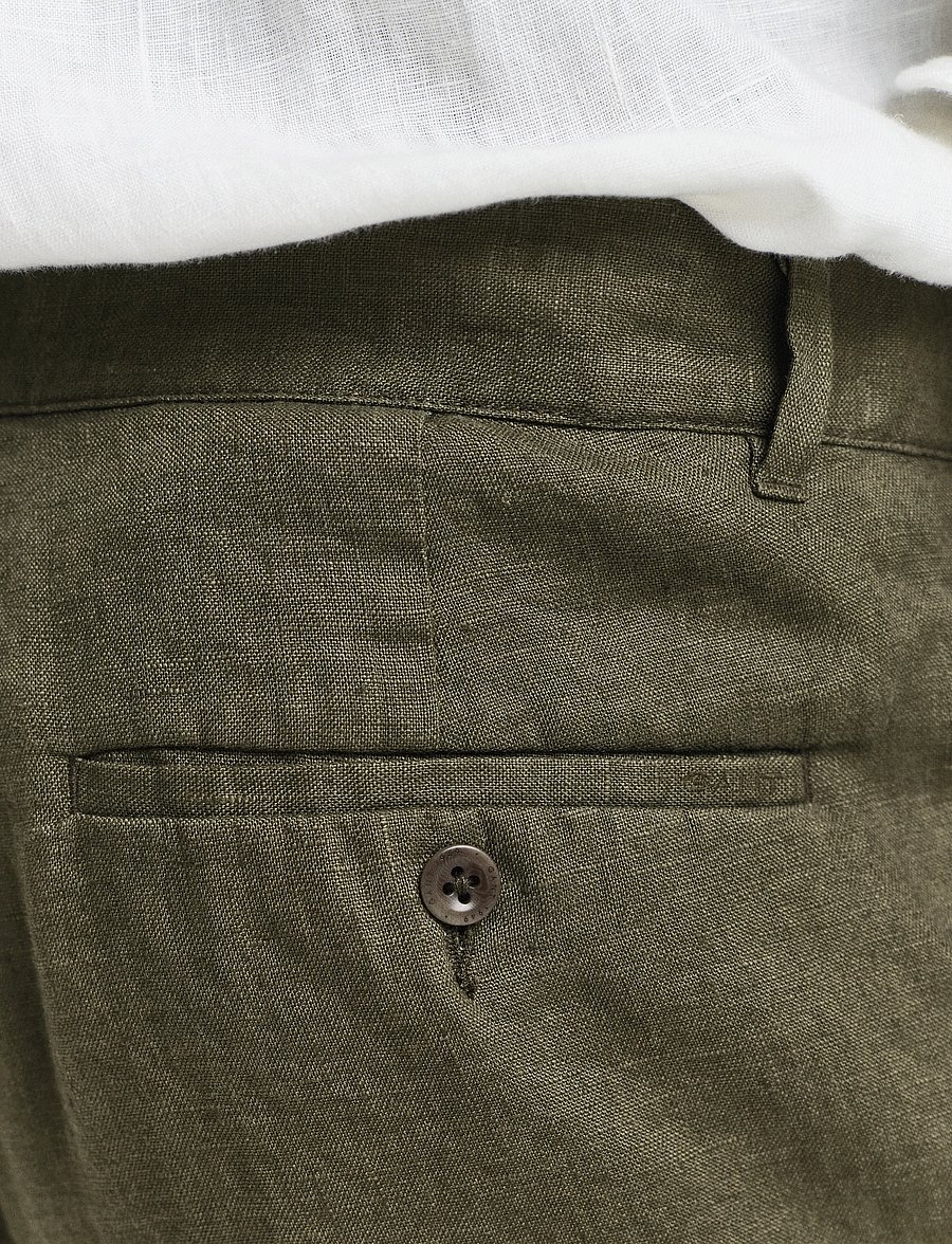 Gant - RELAXED LINEN DS SHORTS - leinen-shorts - juniper green - 3