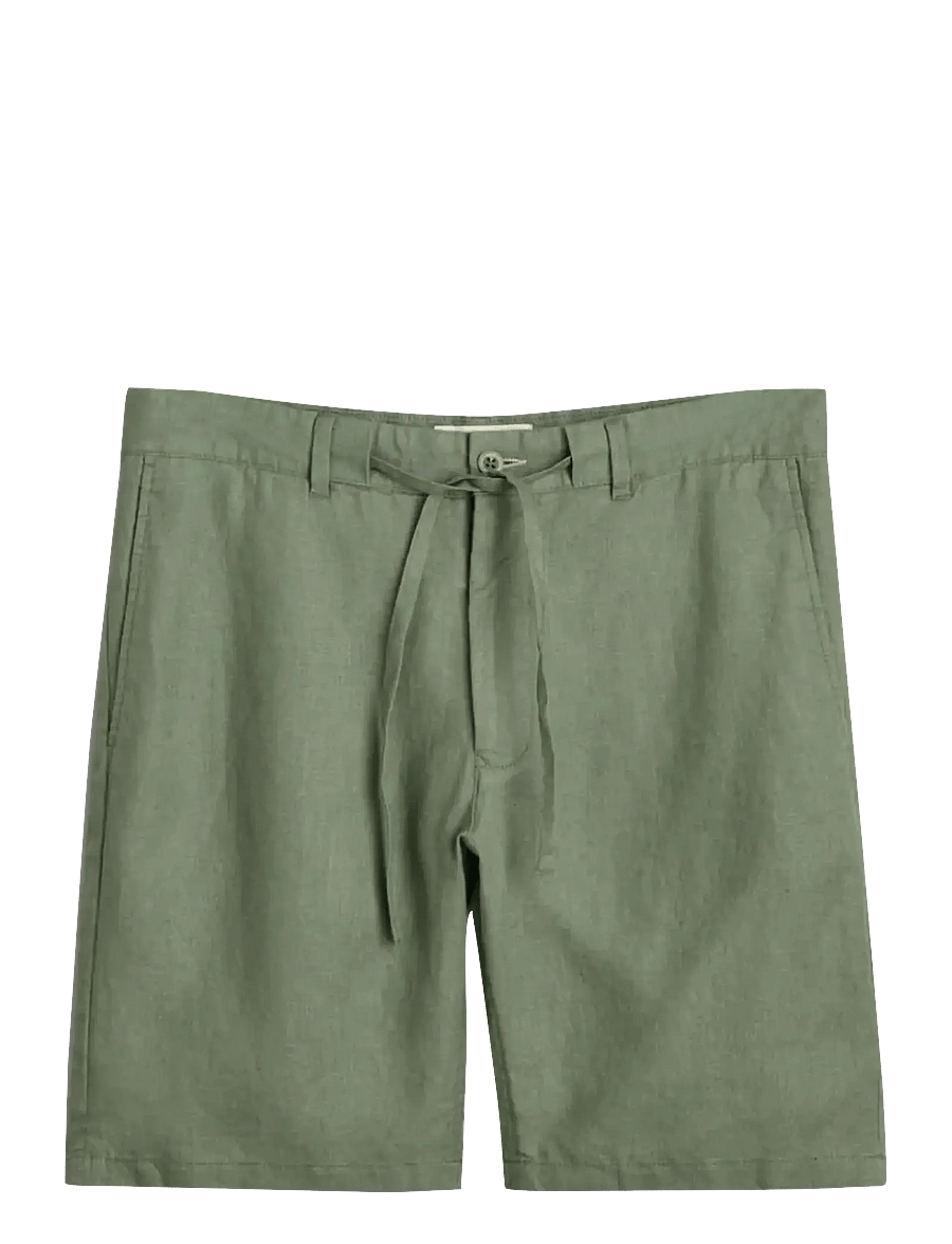 Gant - RELAXED LINEN DS SHORTS - leinen-shorts - kalamata green - 1