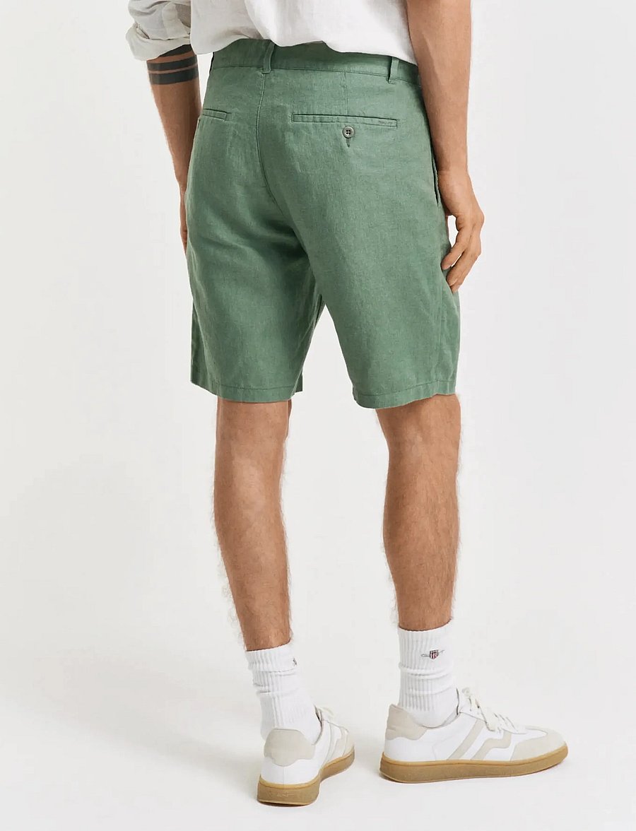 Gant - RELAXED LINEN DS SHORTS - leinen-shorts - kalamata green - 2