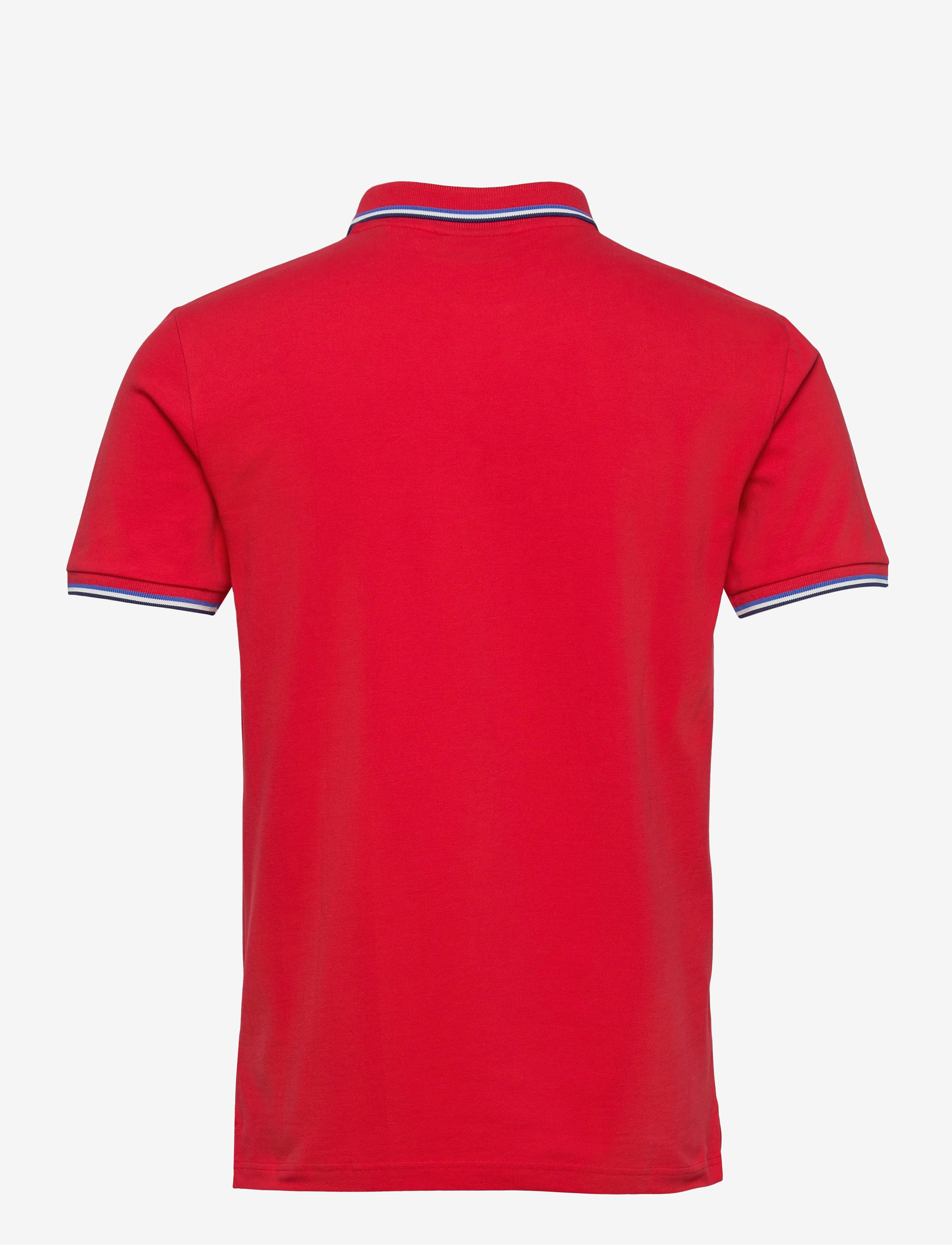 GANT - D1. 3-COL TIPPING PIQUE SS RUGGER - bright red - 1