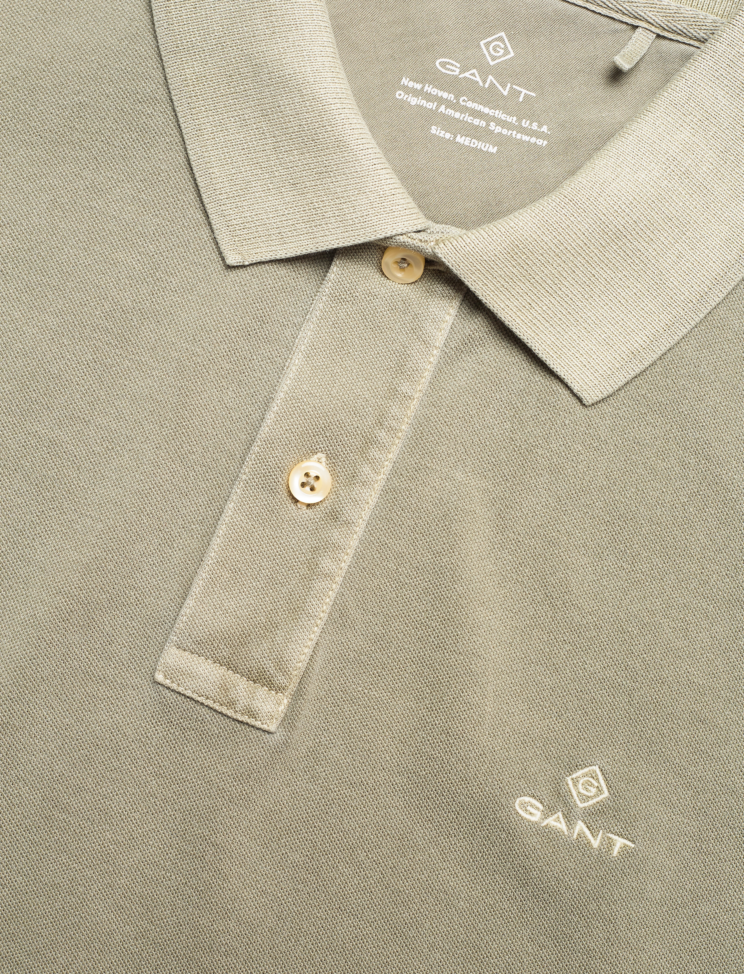 GANT - D2. SUNFADED PIQUE SS RUGGER - aloe green - 2