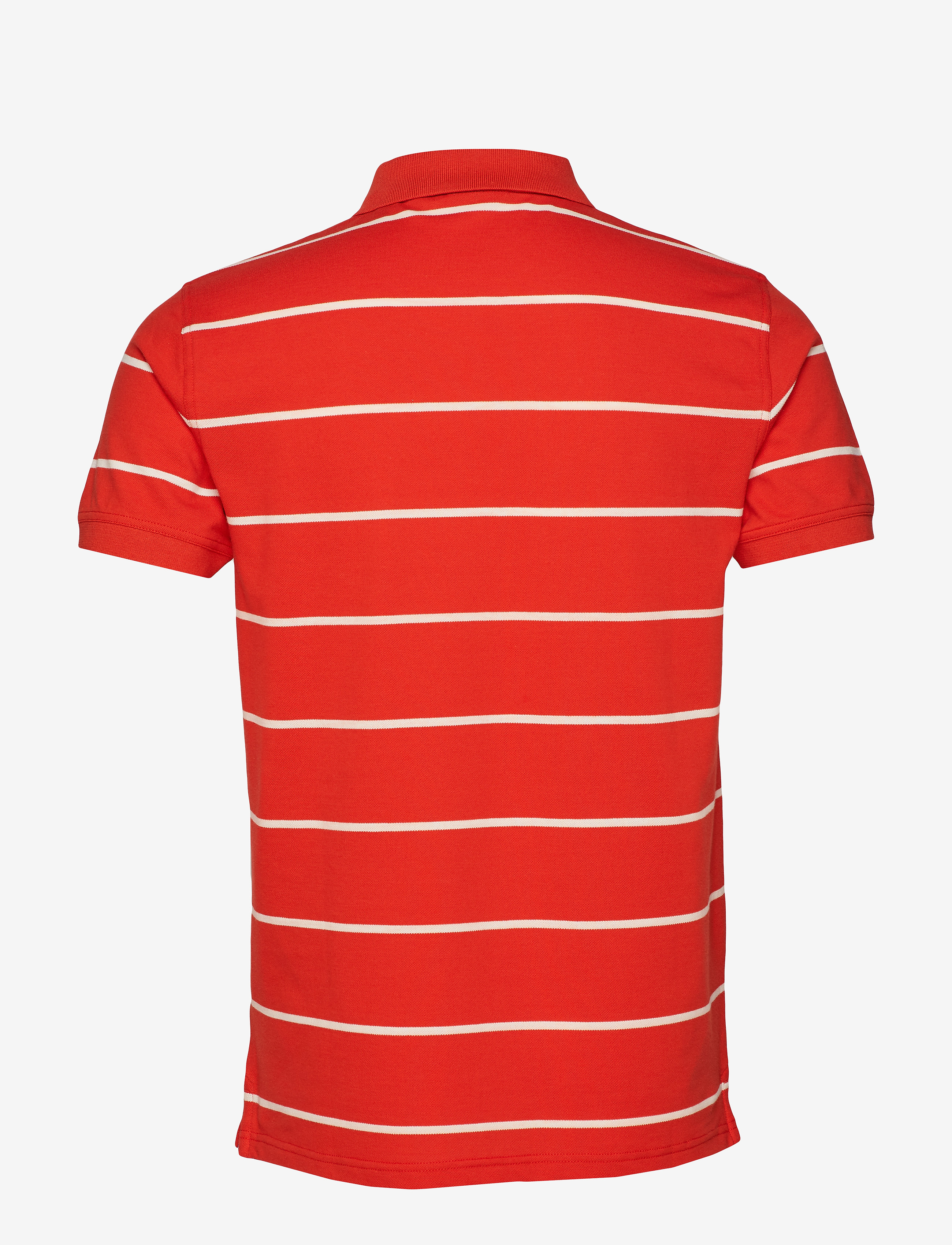 GANT - O1.CONTRAST STRIPE PIQUE SS RUGGER - blood orange - 1