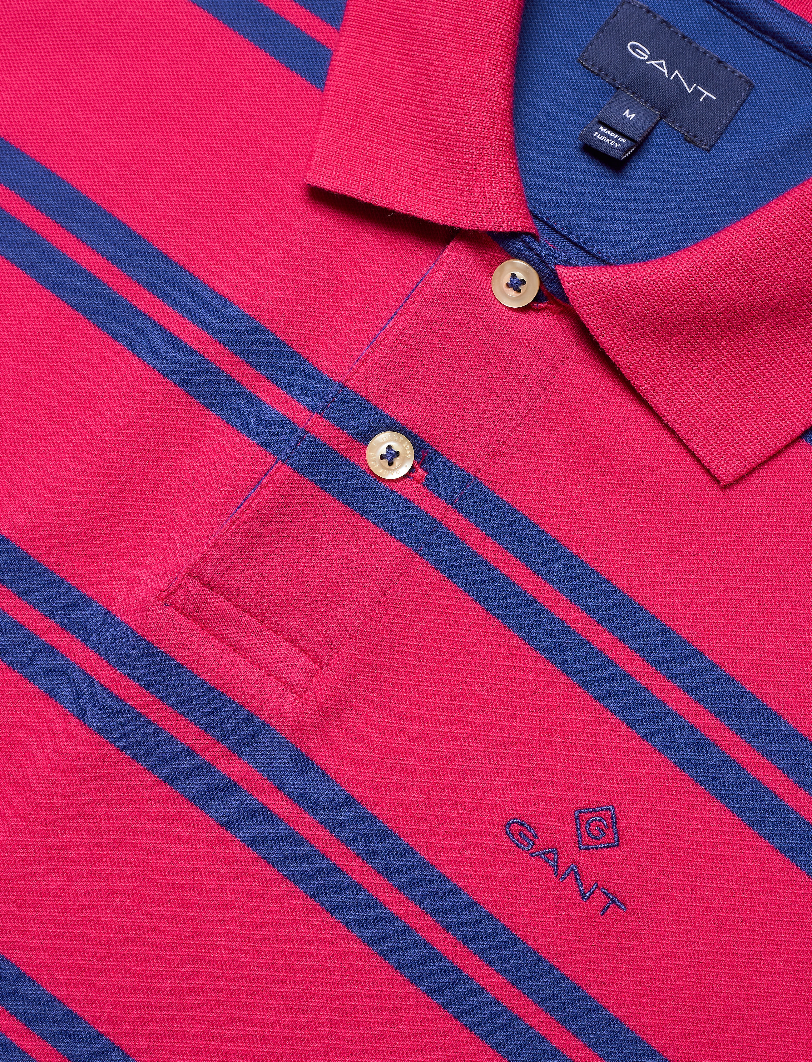 GANT - D1. CONTRAST STRIPE COLLAR - love potion - 2