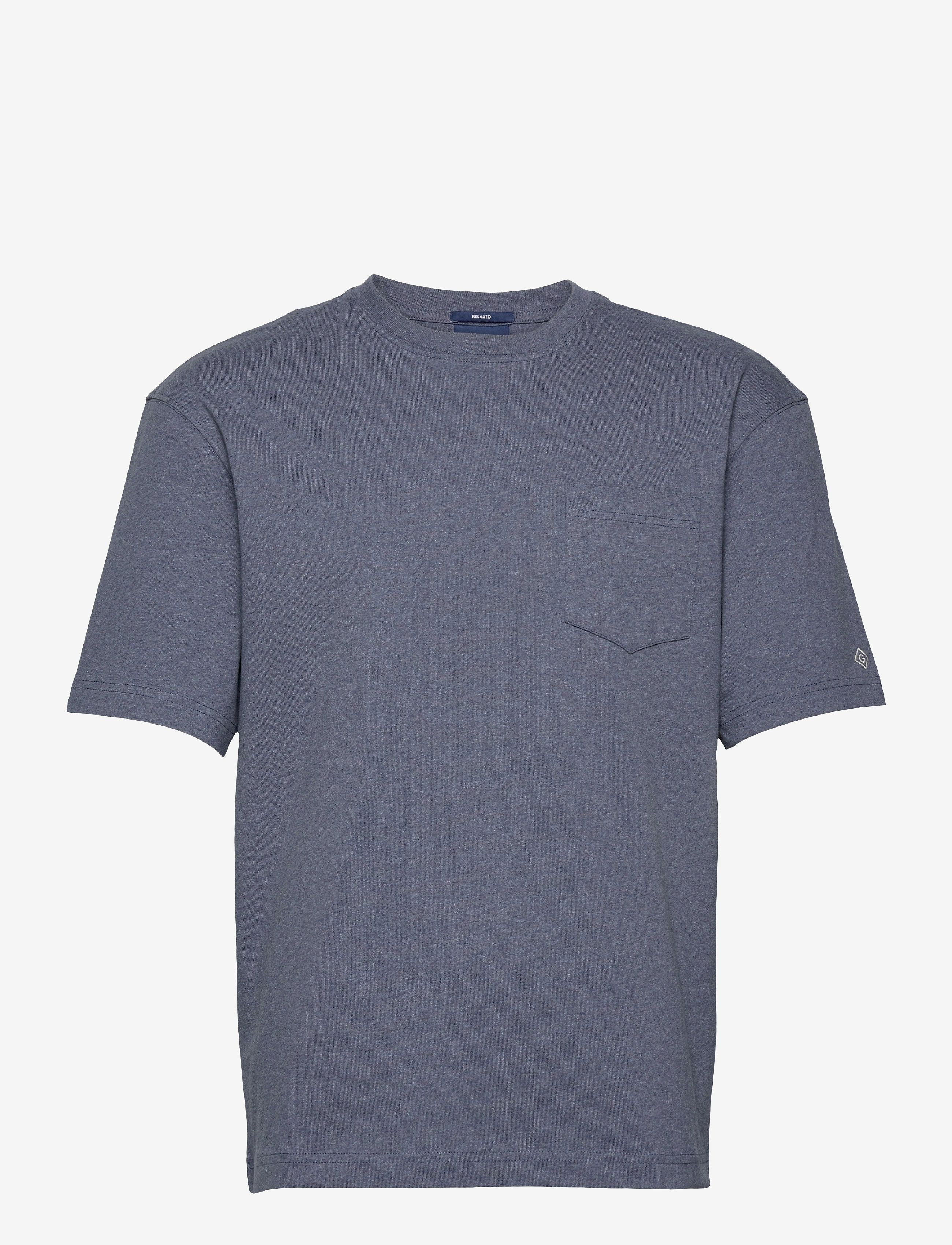 GANT - D1. LOCKER LOOP POCKET SS T-SHIRT - indigoblue melange - 0