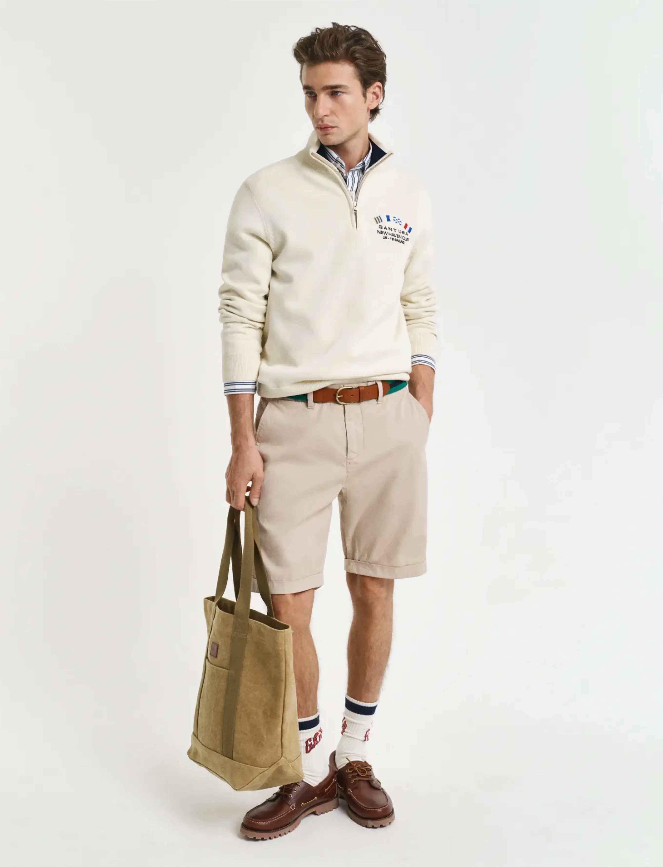 Gant - REG SUNFADED CHINO SHORTS - chinos shorts - dry sand - 4