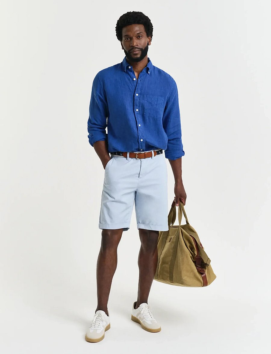 Gant - REG SUNFADED CHINO SHORTS - chinos shorts - fresh blue - 0