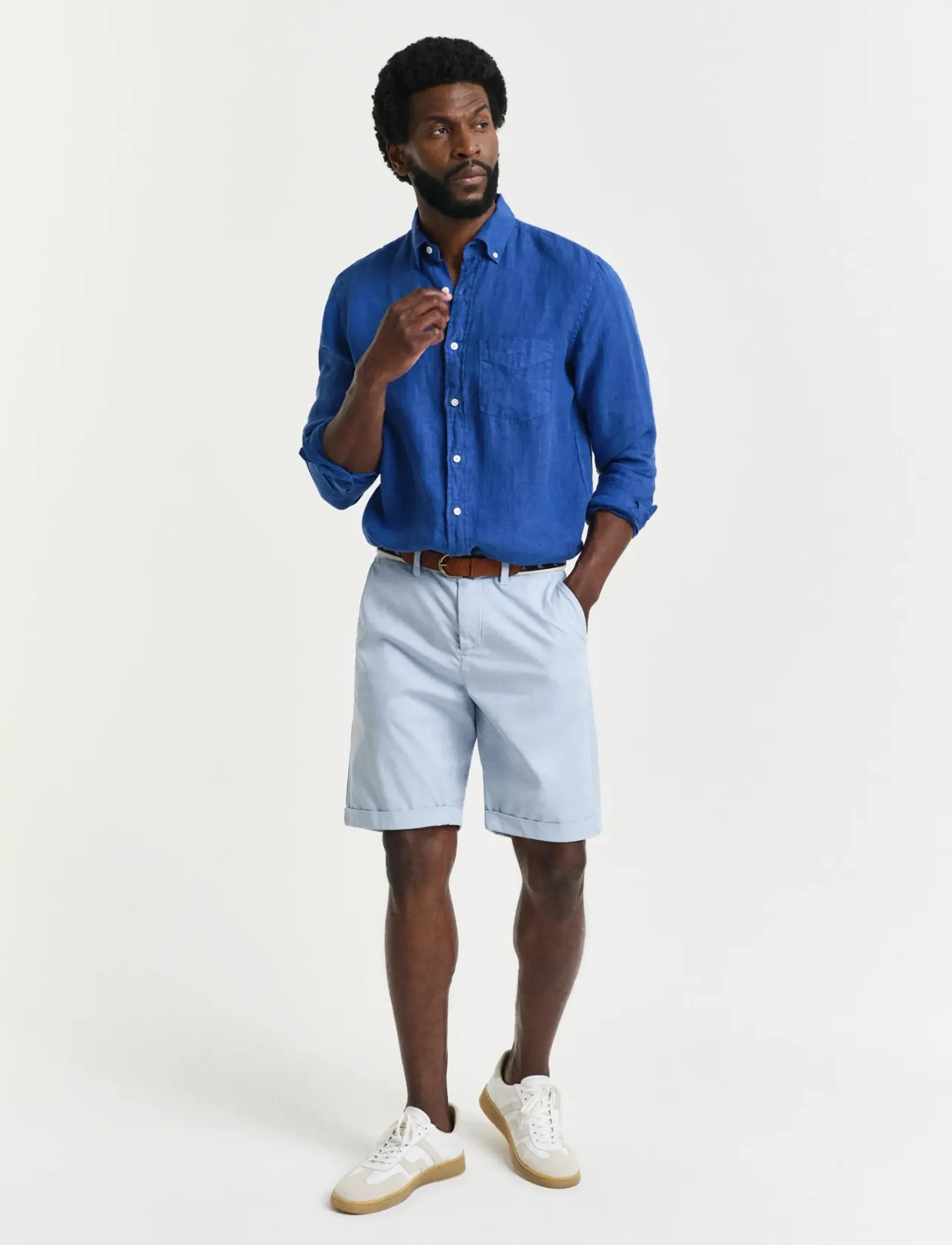 Gant - REG SUNFADED CHINO SHORTS - chinos shorts - fresh blue - 4