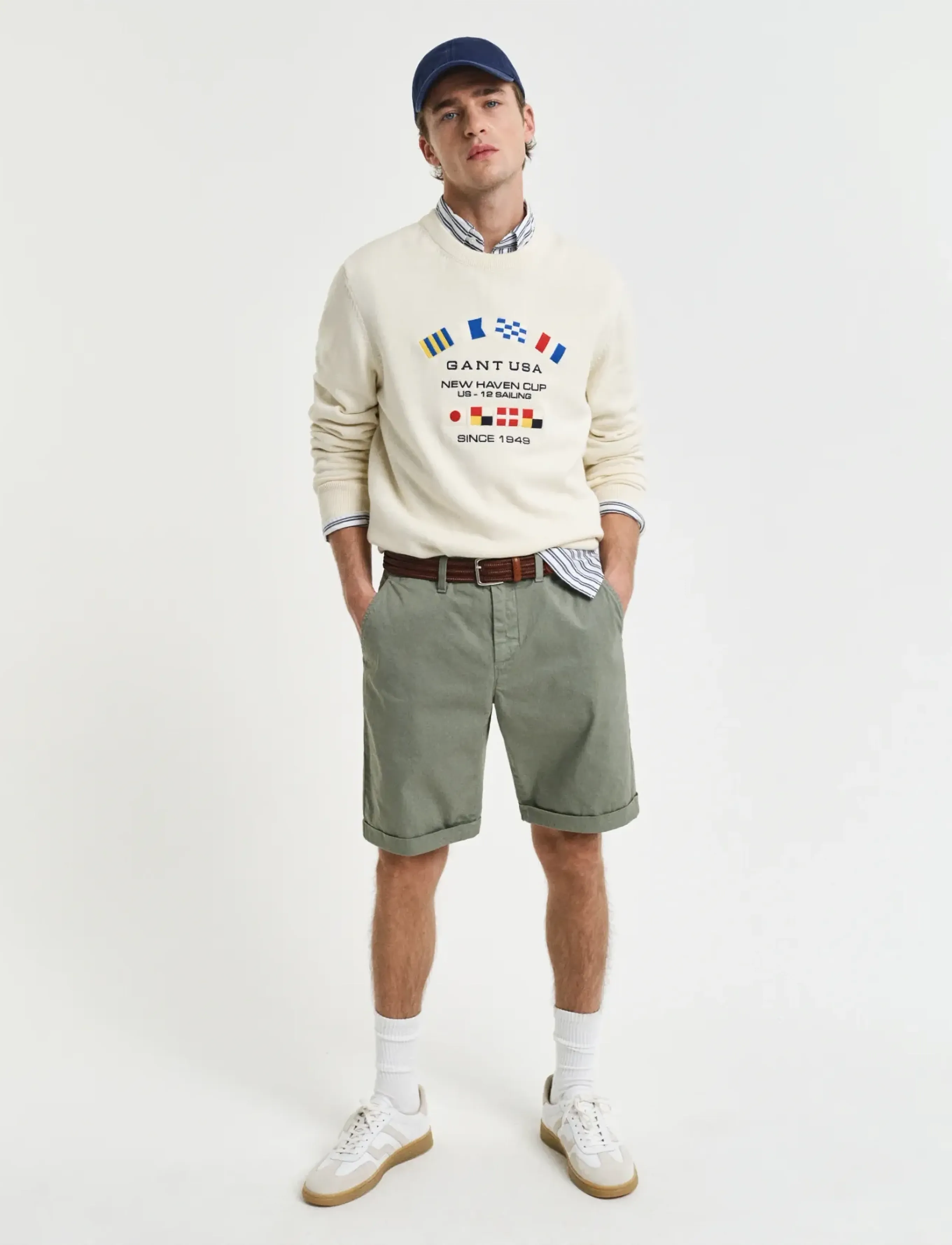 Gant REG SUNFADED CHINO SHORTS - Inspiration - KALAMATA GREEN / khaki/green