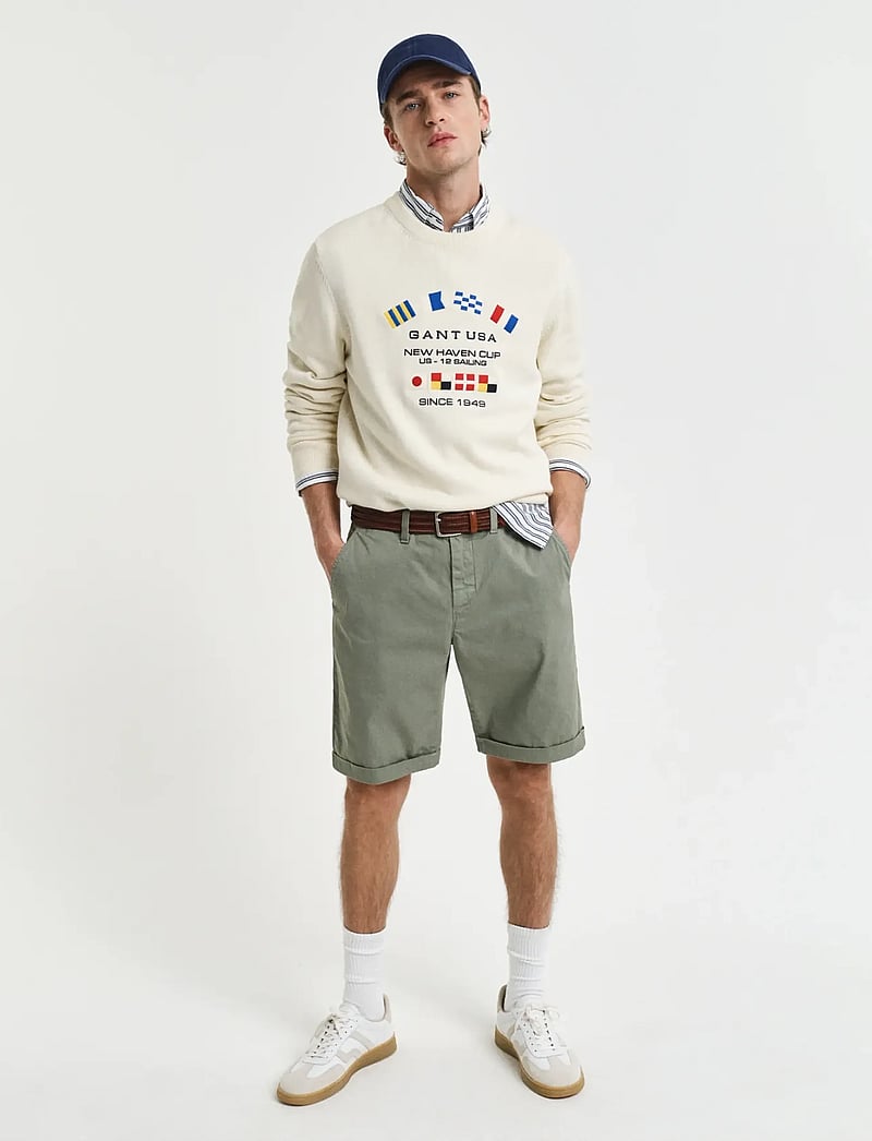 GANT - REG SUNFADED CHINO SHORTS - chino lühikesed püksid - kalamata green - 0