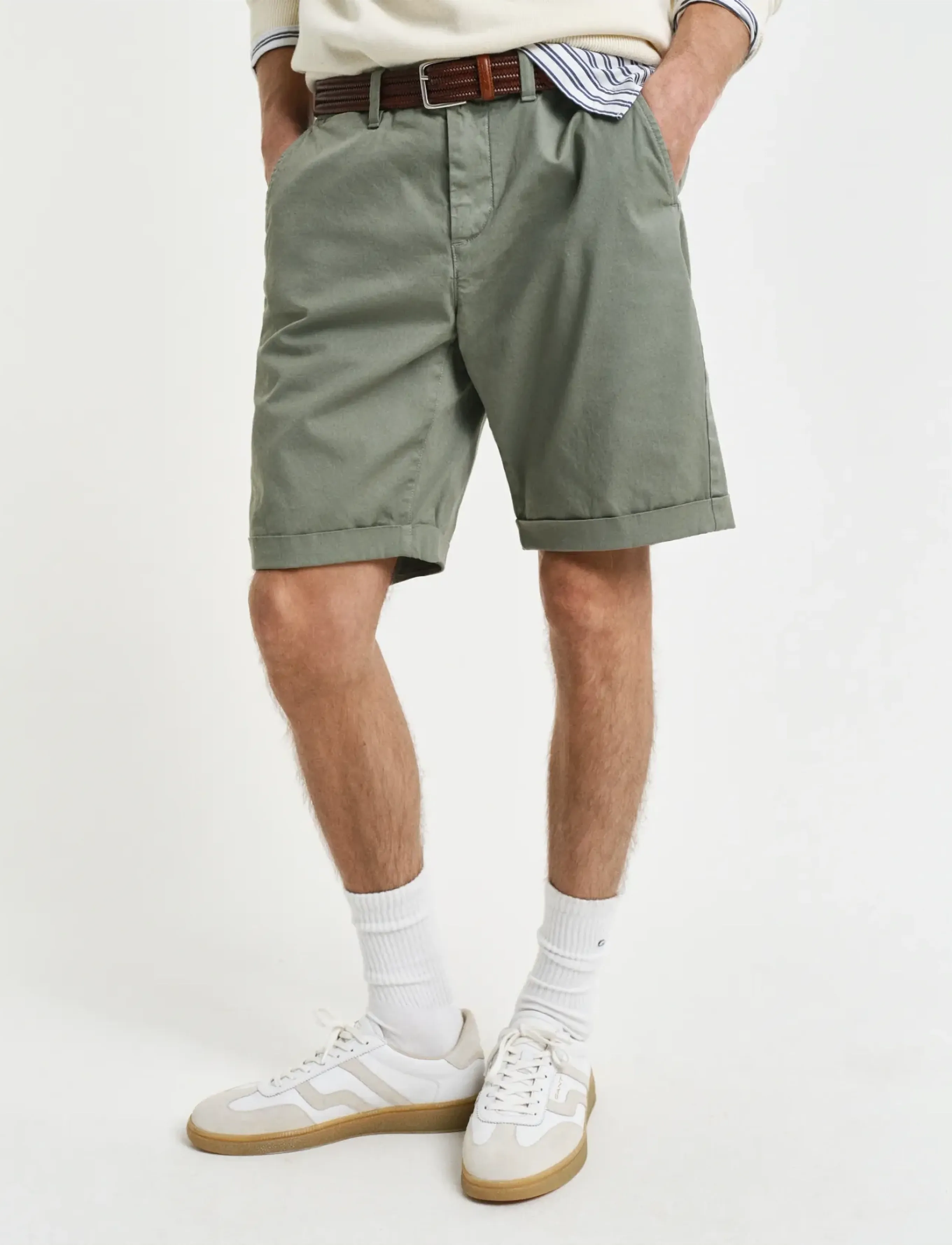 Gant - REG SUNFADED CHINO SHORTS - chinos shorts - kalamata green - 3