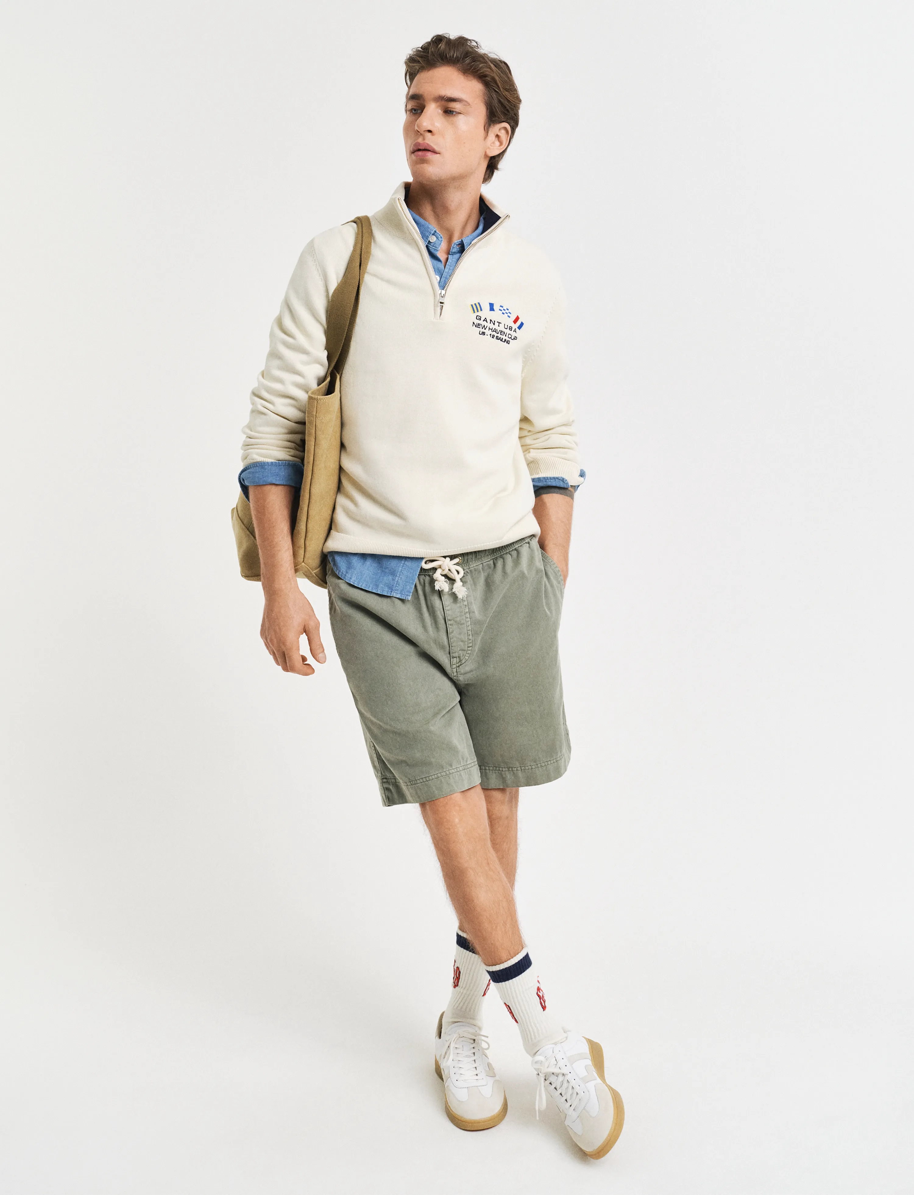 Gant - REG SUNFADED DS SHORTS - lühikesed vabaajapüksid - kalamata green - 4