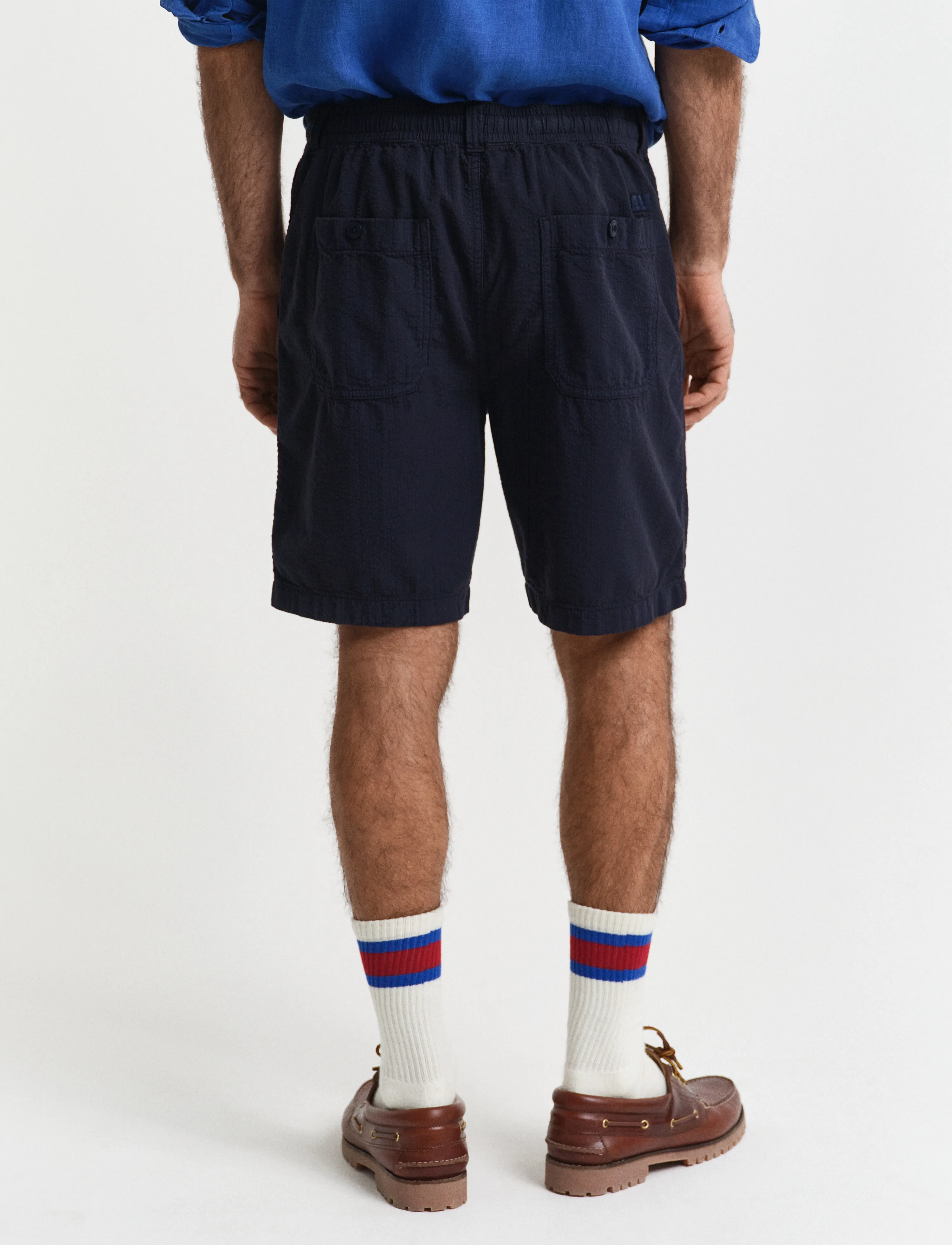 Gant - REG GMNT DYE SEERSUCKER SHORTS - casual shorts - evening blue - 2